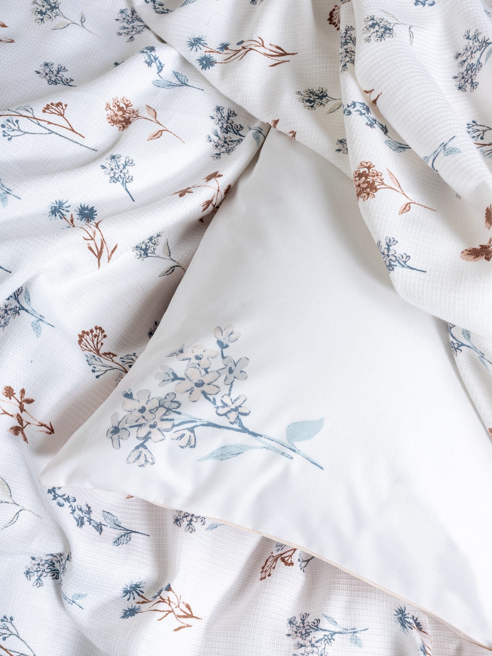 Cotton Box-Cotton Box Estiva Tek Kişilik Pike Takımı Briar Somon-Pikeli Nevresim Takımı-3-Milagron.com