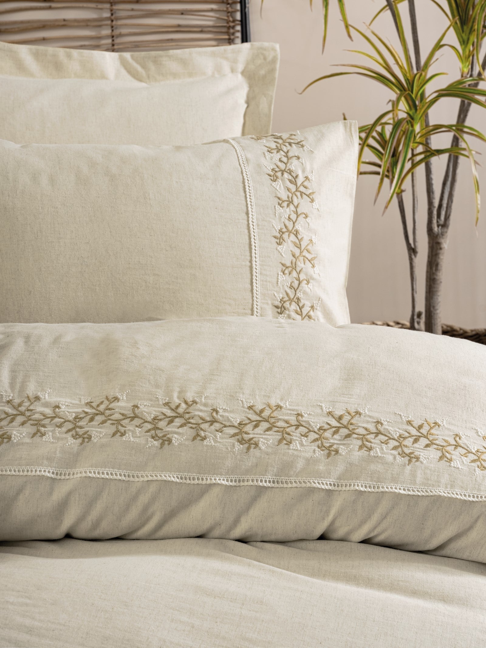 Cotton Box-Cotton Box Cotton Keten çift Kişilik Nevresim Takımı Darian-Çift Kişilik Nevresim Takımı-2-Milagron.com