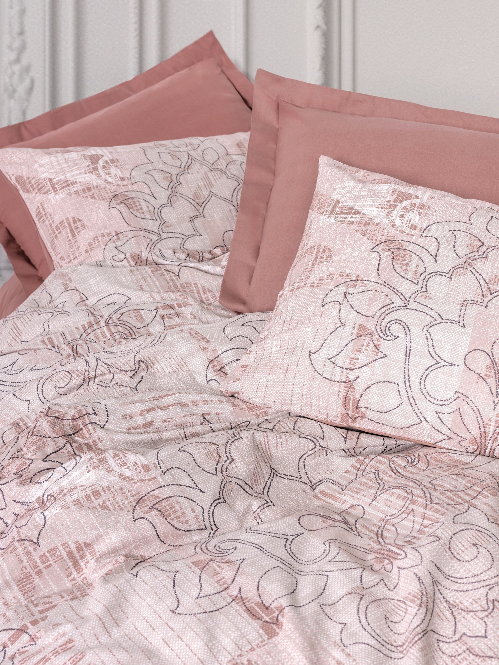 Cotton Box Dual Çift Kişilik Nevresim Takımı Livara Gül Kurusu