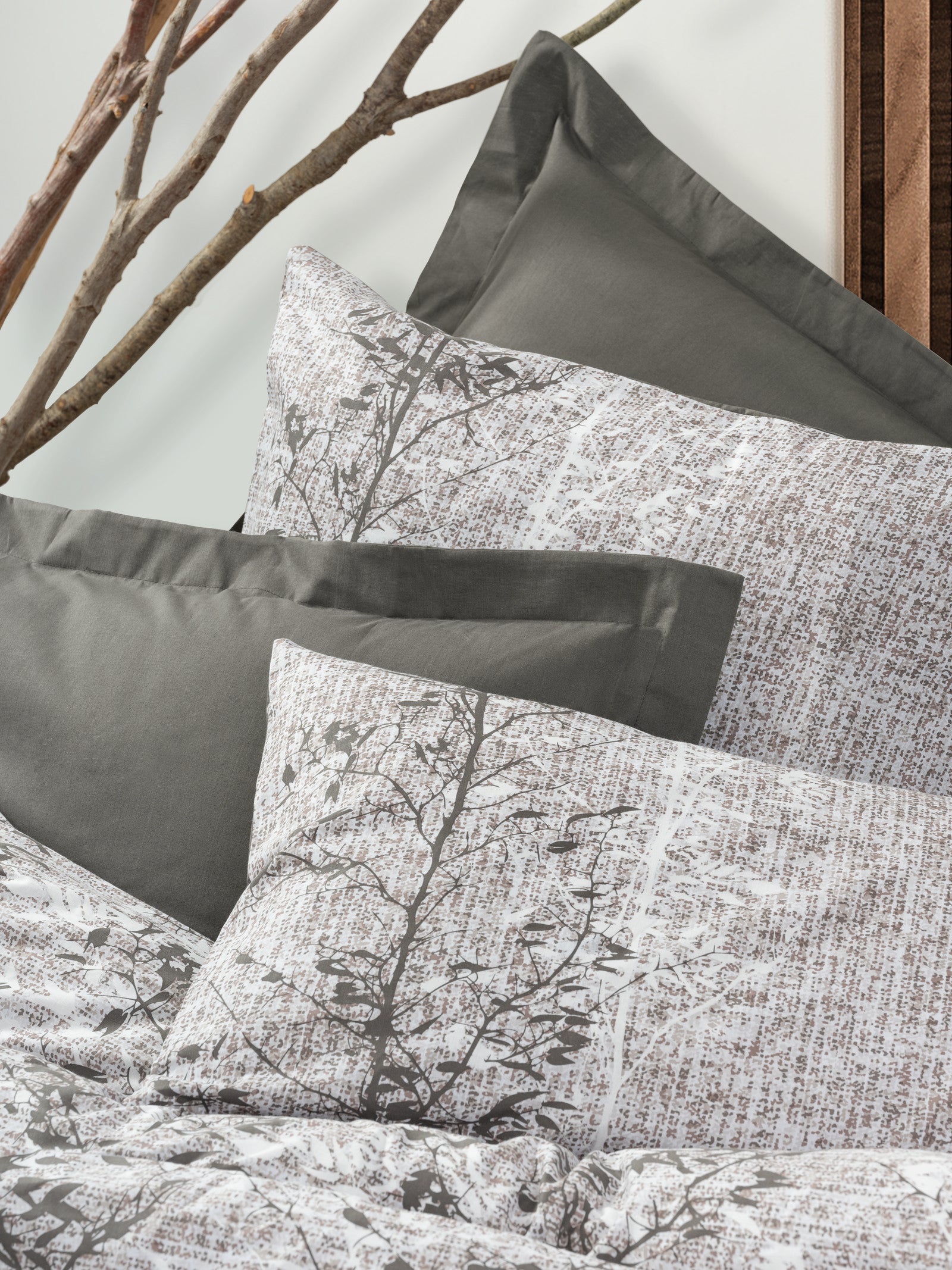 Cotton Box-Dual Çift Kişilik Nevresim Takımı Odin Kahve-Nevresim Takımı-2-Milagron.com