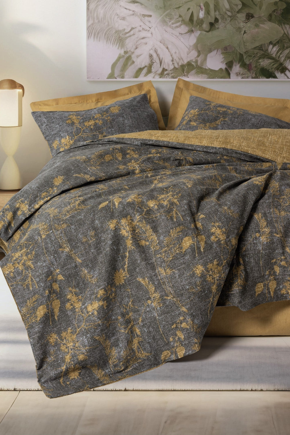 Cotton Box-Dual Çift Kişilik Nevresim Takımı Yadawa Hardal-Nevresim Takımı-1-Milagron.com