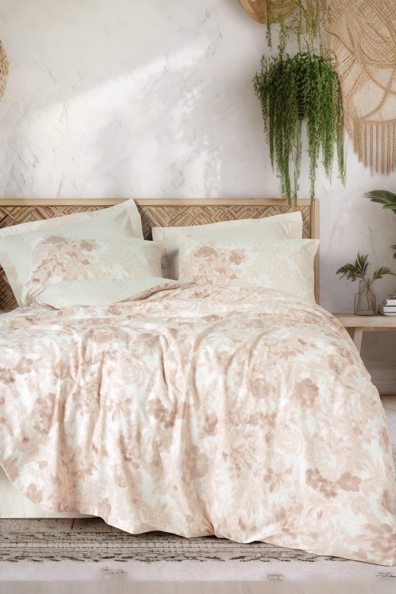 Cotton Box-Dual ÇiftKişilik Nevresim Takımı Vestige Bej-Nevresim Takımı-1-Milagron.com