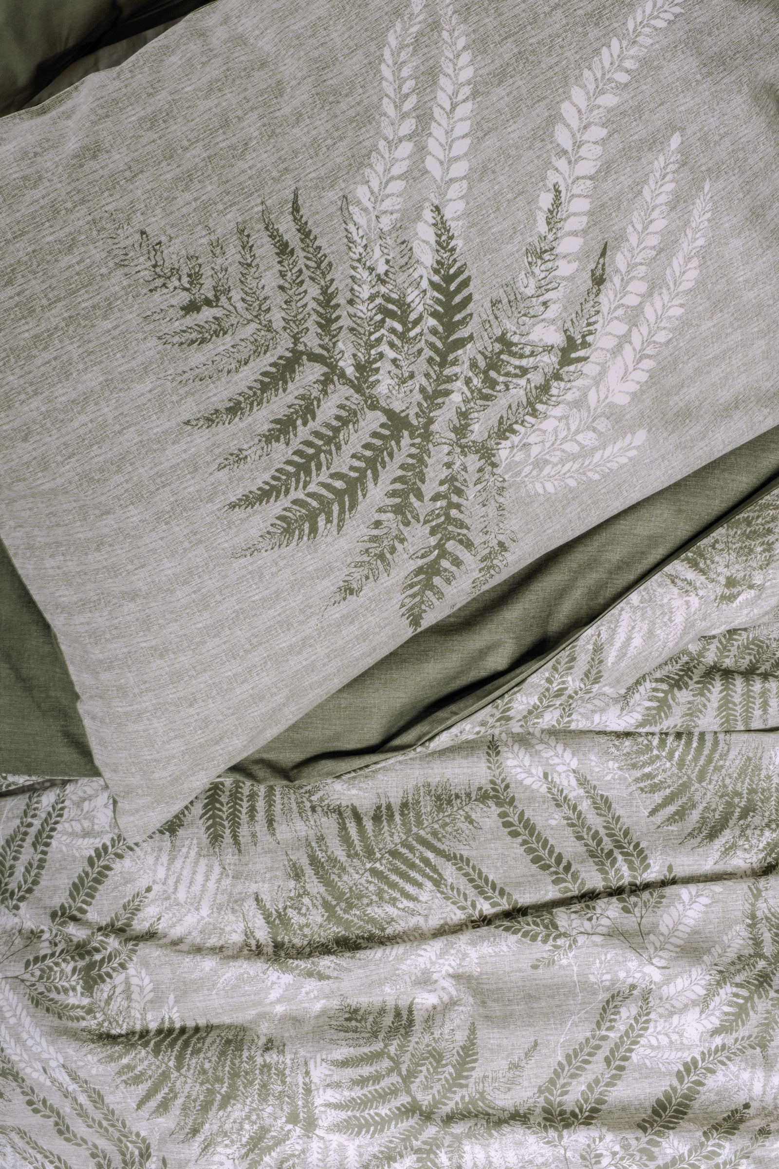 Cotton Box-Cotton Box Dual Tek Kişilik Nevresim Takımı Frond Haki-Tek Kişilik Nevresim Takımı-2-Milagron.com