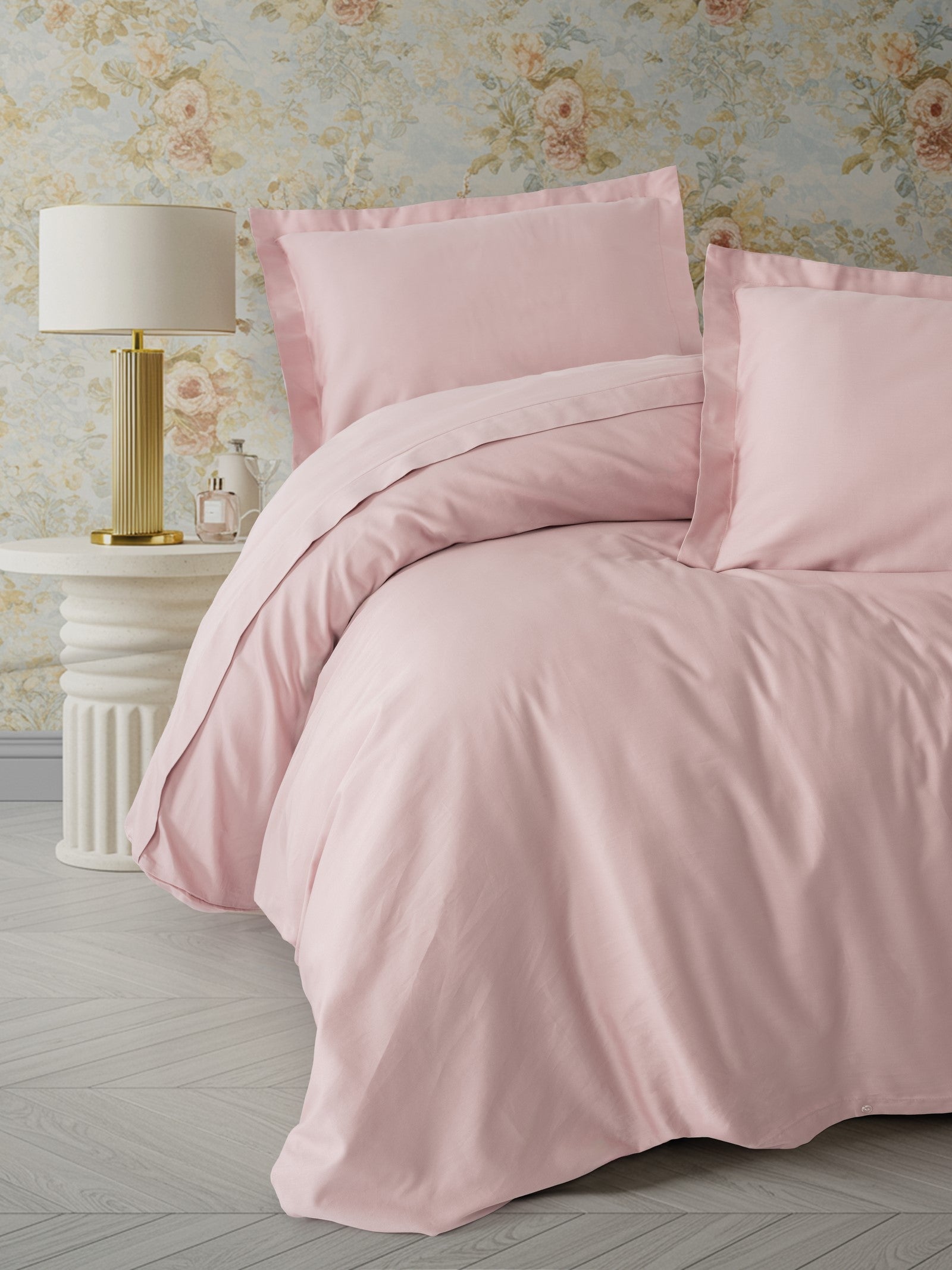 Cotton Box Elegant Saten Tek Kişilik Nevresim Takımı Pudra