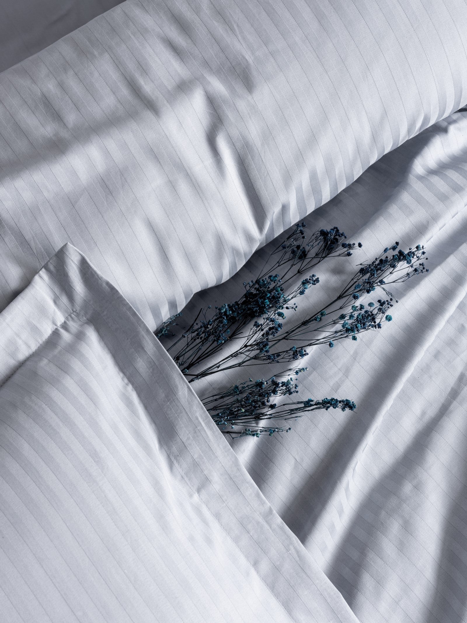 Cotton Box-Elegant Stripe Saten Çift Kişilik Nevresim Takımı Gri-Nevresim Takımı-2-Milagron.com