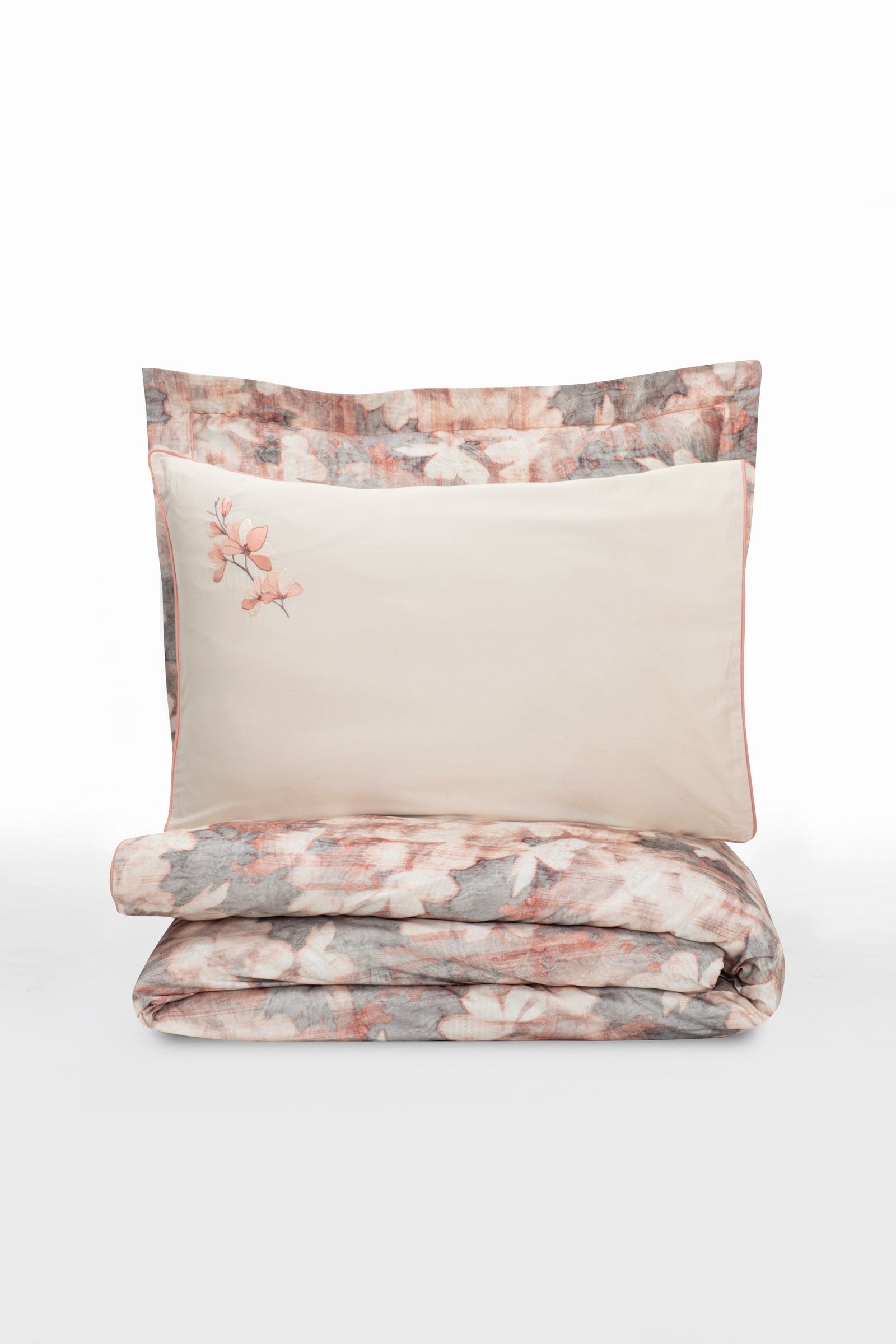 Cotton Box-Elite Saten Çift Kişilik Nevresim Takımı Layana Pembe-Nevresim Takımı-3-Milagron.com