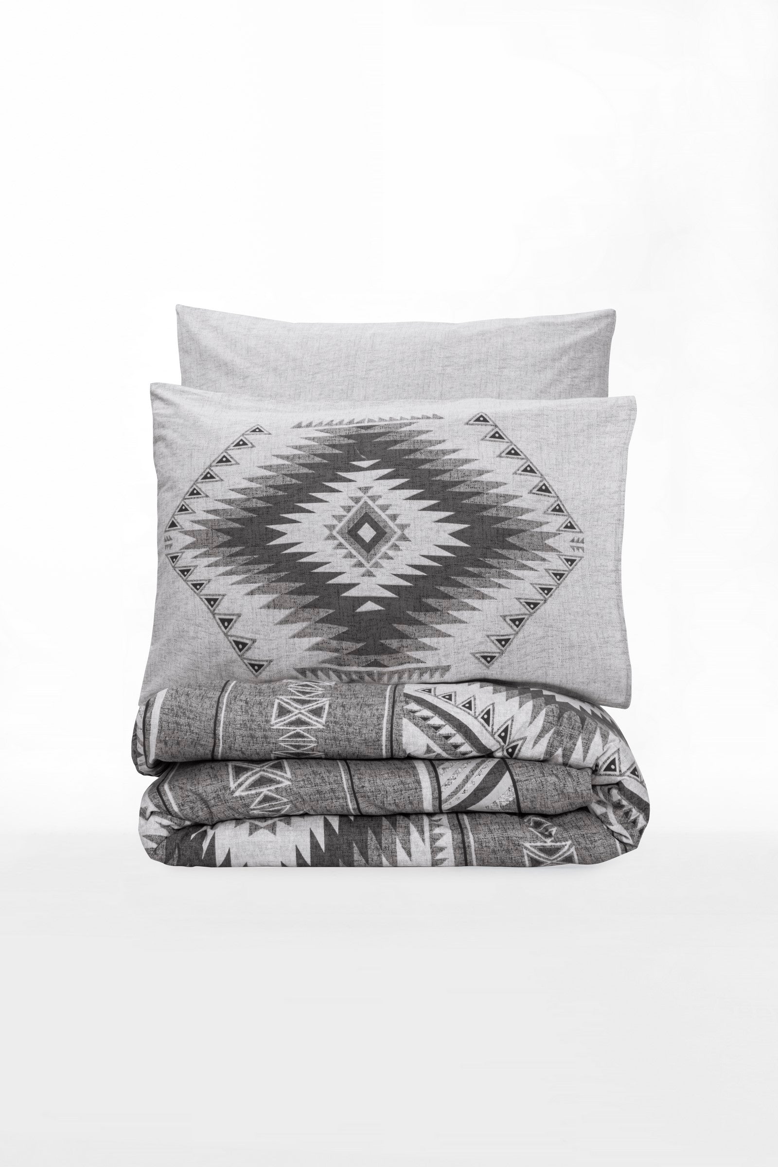 Cotton Box-Ethnic Çift Kişilik Nevresim Takımı Delos Antrasit-Nevresim Takımı-3-Milagron.com