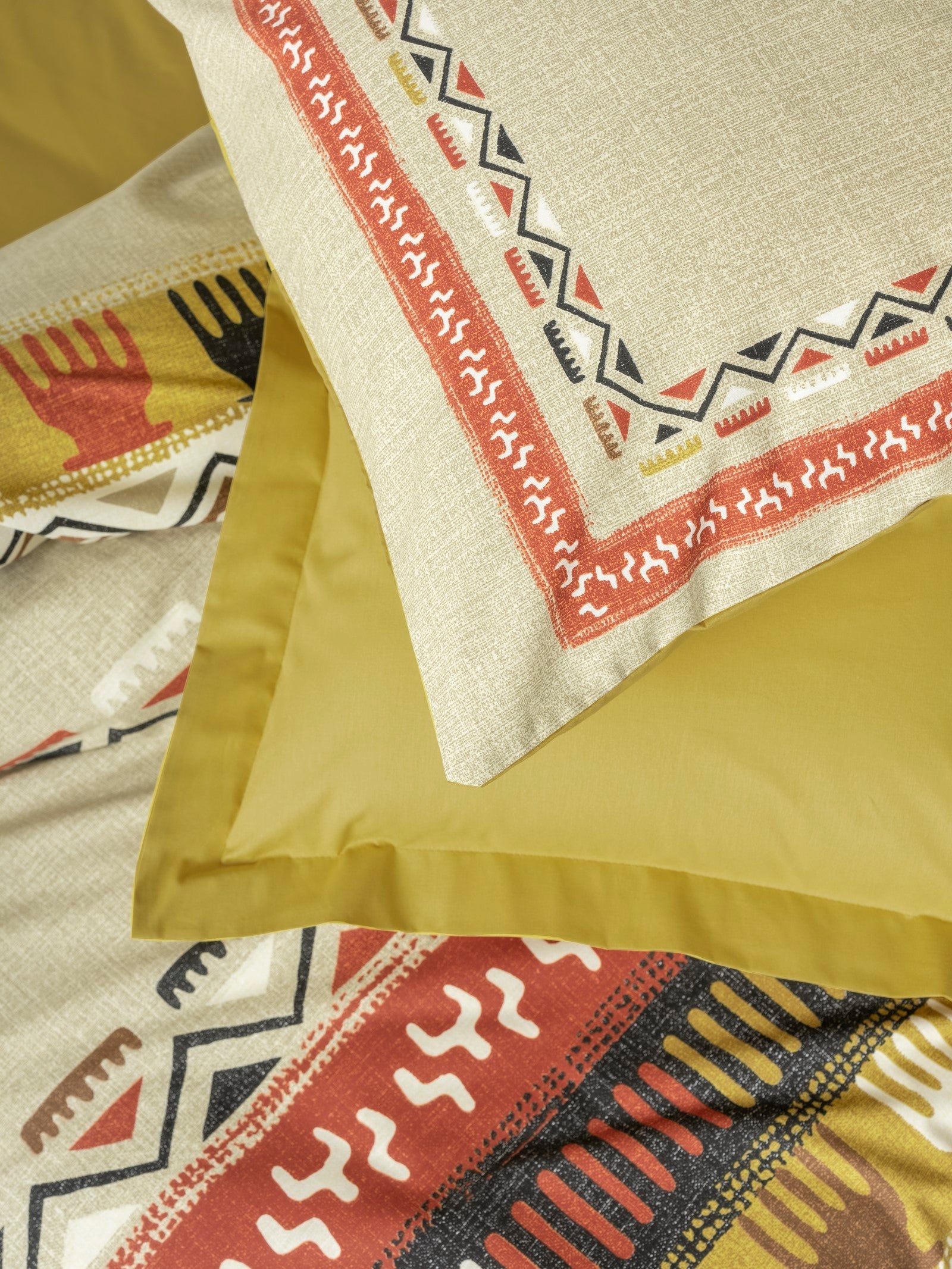 Cotton Box-Cotton Box Ethnic Tek Kişilik Nevresim Takımı Magnus Hardal-Tek Kişilik Nevresim Takımı-3-Milagron.com