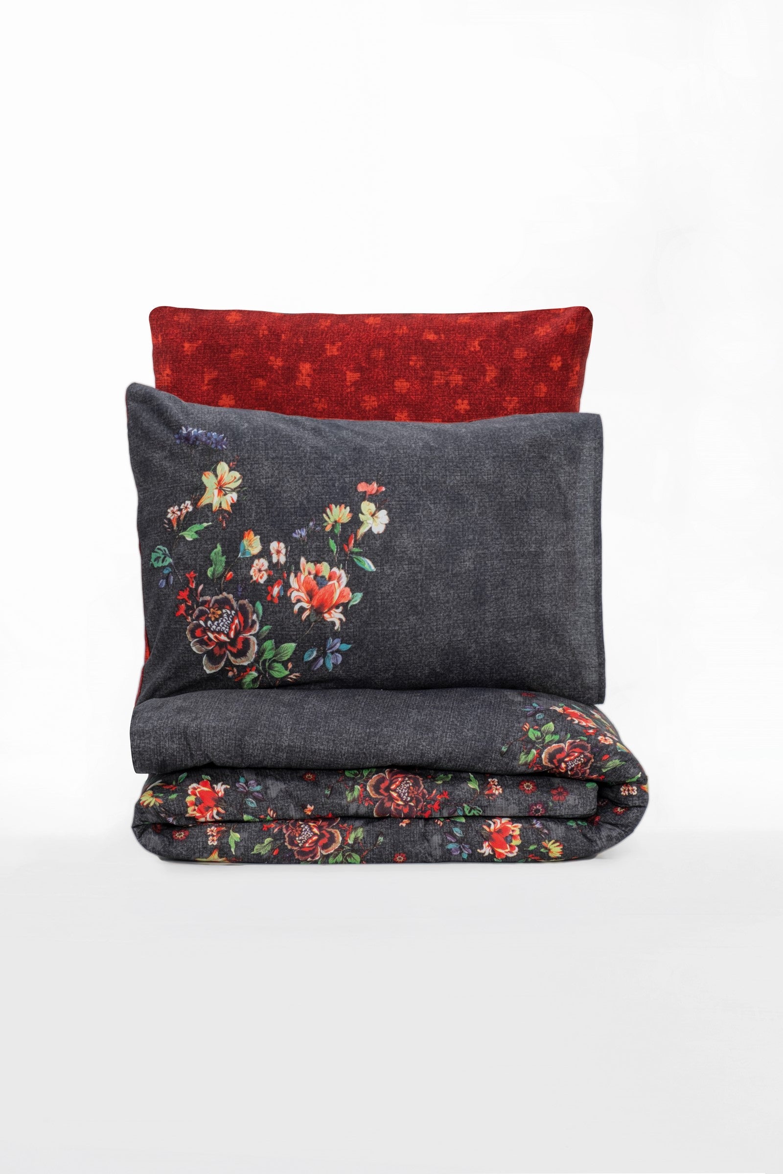 Cotton Box-Feminen Çift Kişilik Nevresim Takımı Sierra Bordo-Nevresim Takımı-3-Milagron.com