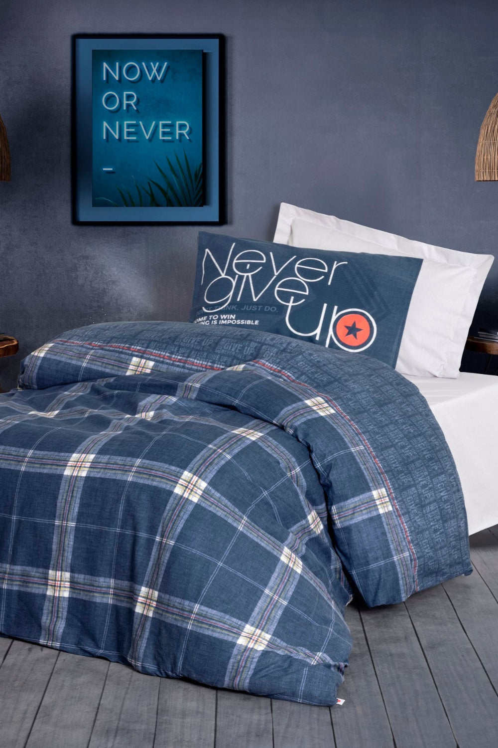 Cotton Box-Genç Odası Tek Kişilik Nevresim Takımı Given Gri-Nevresim Takımı-1-Milagron.com