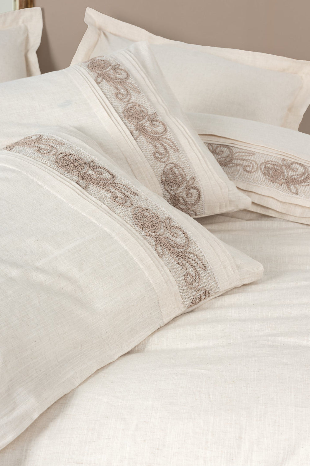 Cotton Box-Inborn Çift Kişilik Nevresim Takımı Floro Bej-Nevresim Takımı-2-Milagron.com