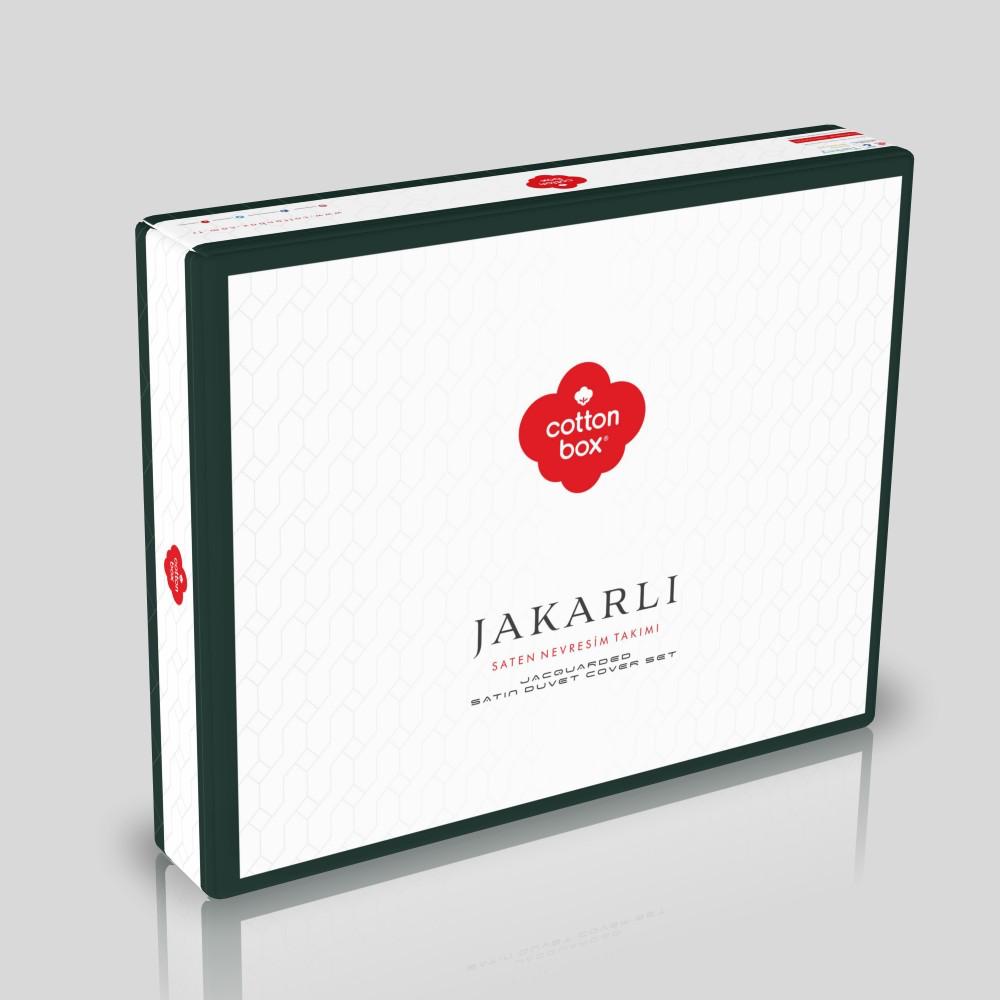 Cotton Box-Jakarlı Saten Çift Kişilik Nevresim Takımı Sante Petrol-Nevresim Takımı-3-Milagron.com