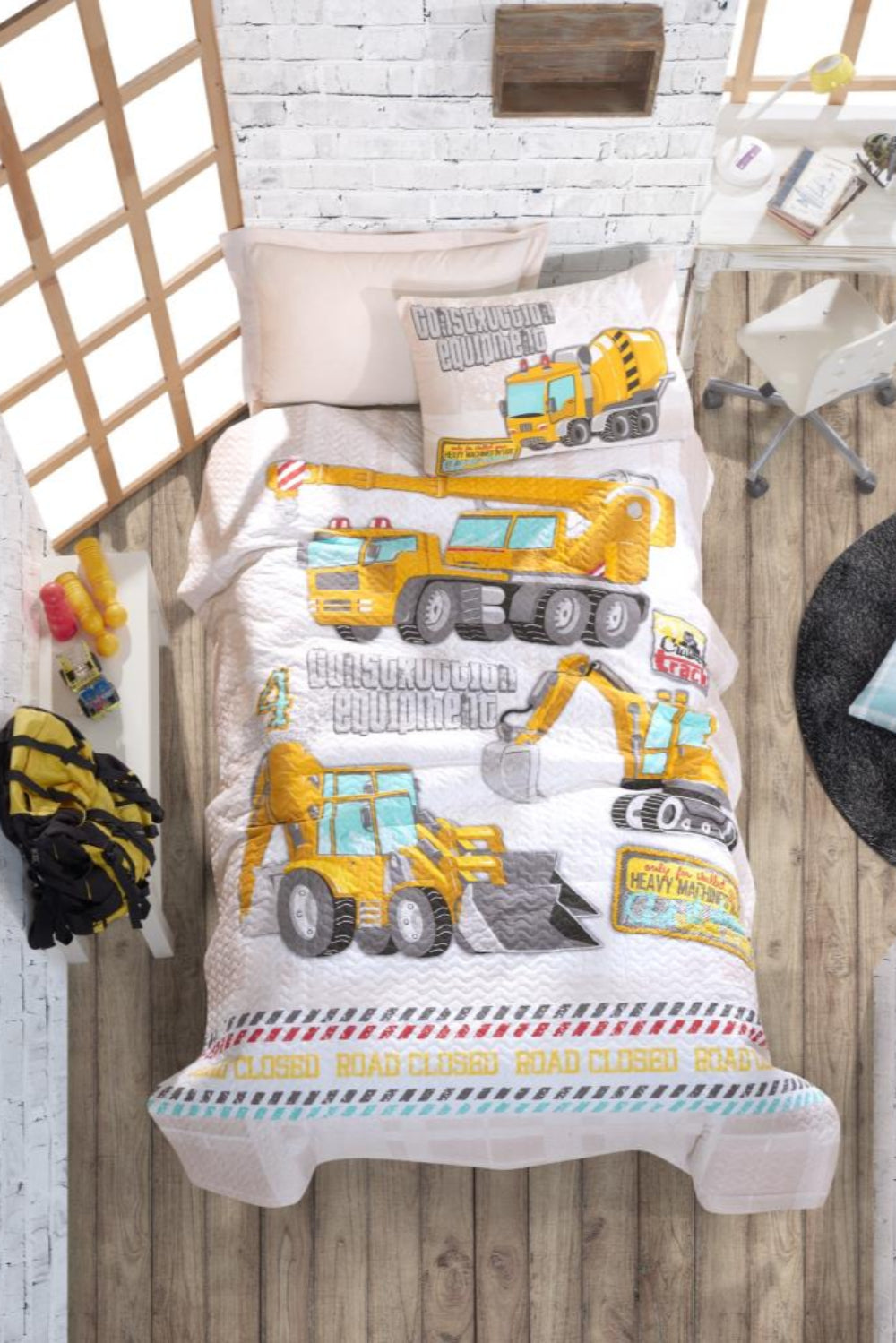 Cotton Box-Junior Tek Kişilik Complete Set Track Turkuaz-Nevresim Takımı-1-Milagron.com