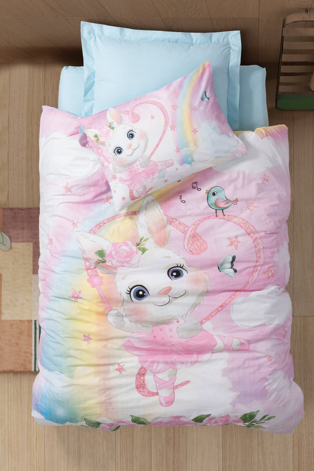 Cotton Box-Cotton Box Junior Tek Kişilik Nevresim Takımı Cony Mint-Tek Kişilik Nevresim Takımı-1-Milagron.com