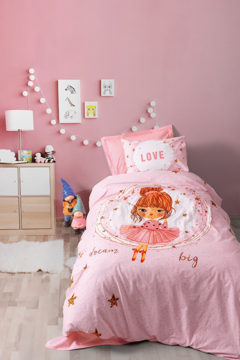 Cotton Box-Cotton Box Junior Tek Kişilik Nevresim Takımı Jerry Pembe-Tek Kişilik Nevresim Takımı-1-Milagron.com