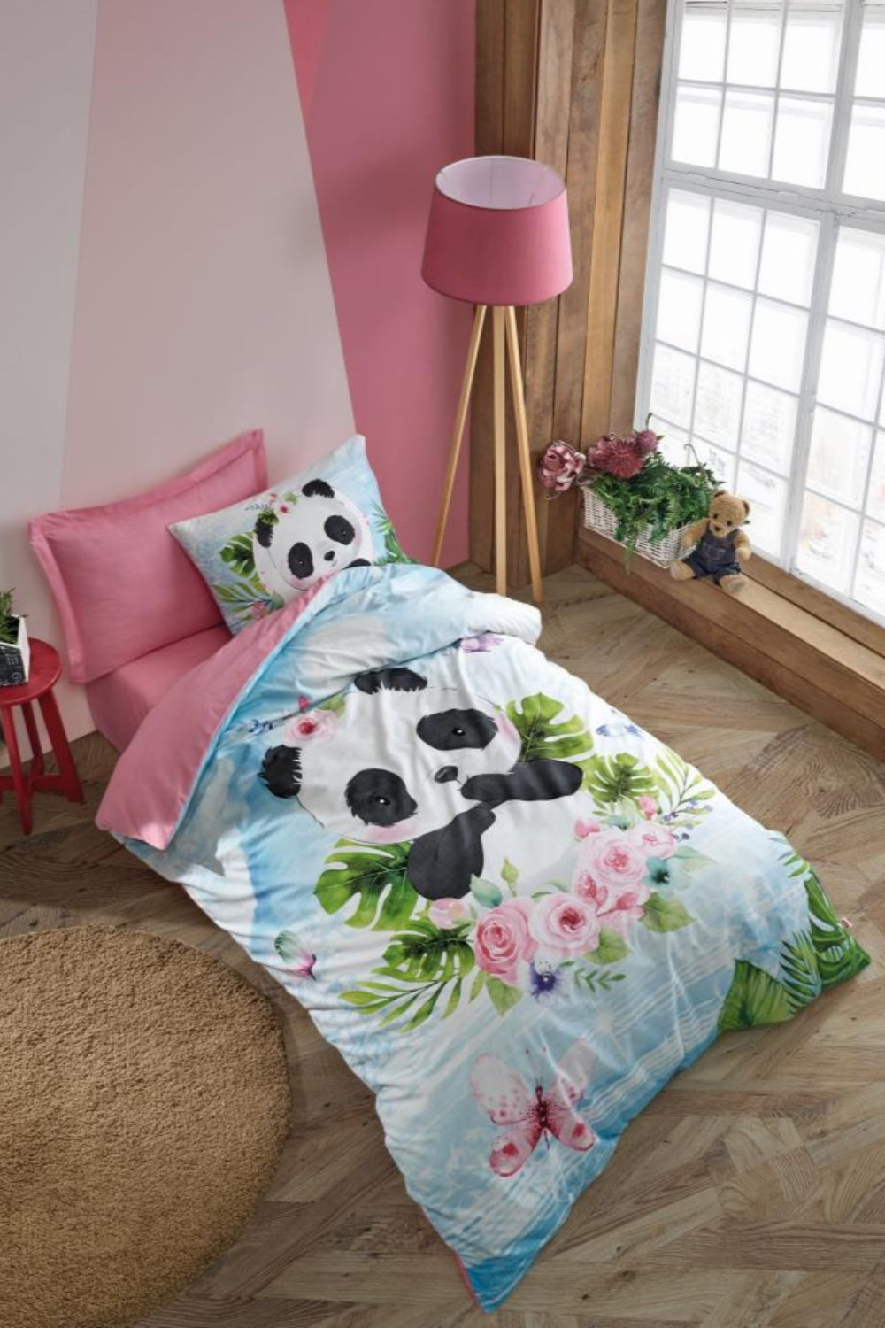 Cotton Box-Cotton Box Junior Tek Kişilik Nevresim Takımı Jodi Pembe-Tek Kişilik Nevresim Takımı-1-Milagron.com