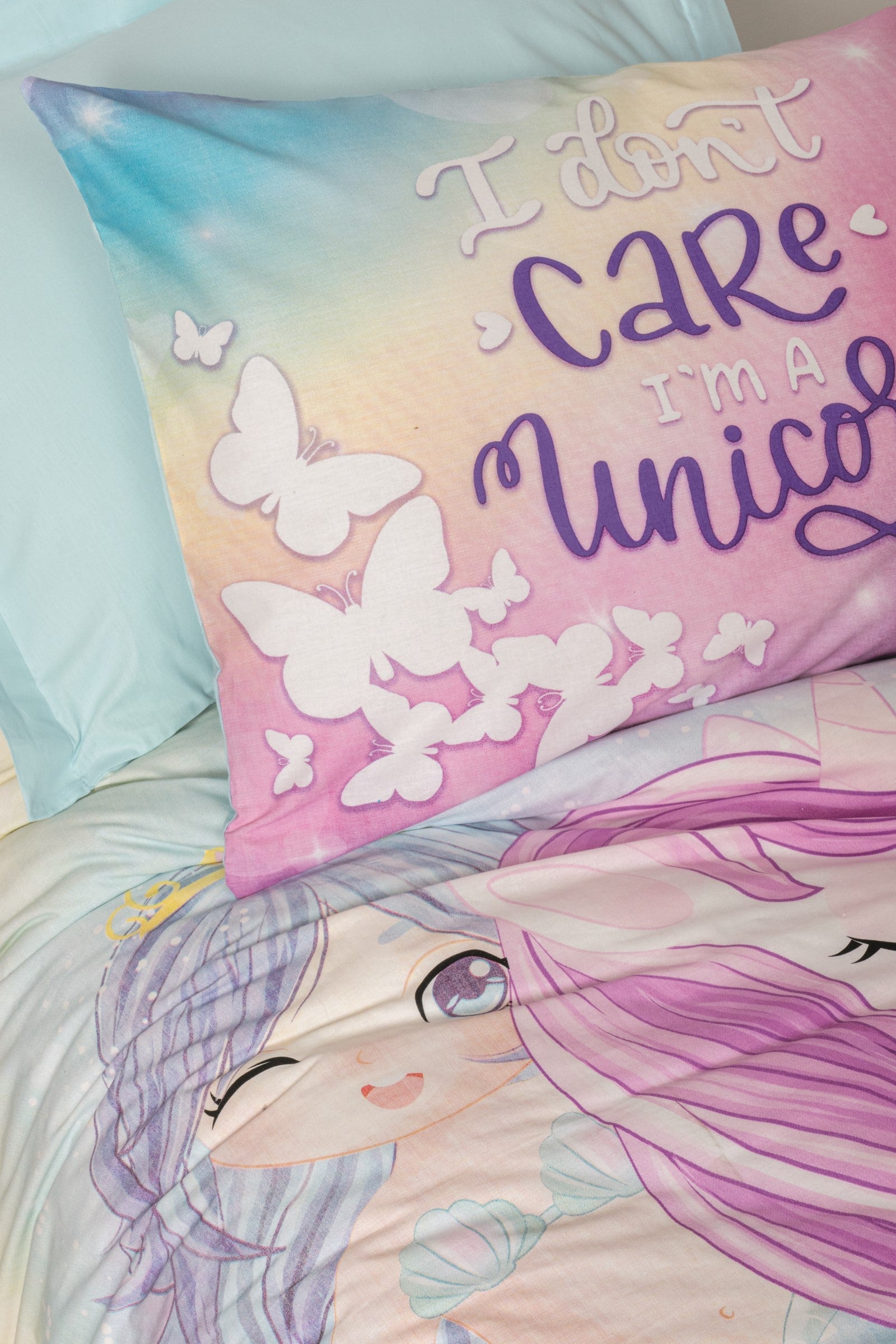 Cotton Box-Cotton Box Junior Tek Kişilik Nevresim Takımı Sirena Mint-Tek Kişilik Nevresim Takımı-2-Milagron.com