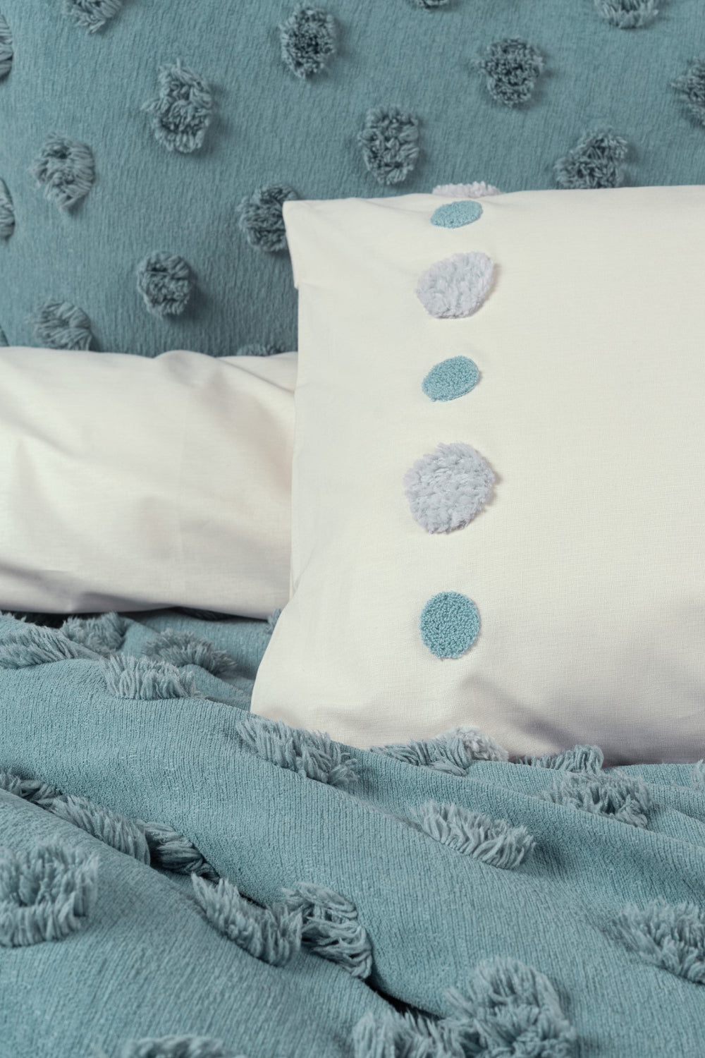 Cotton Box-Limi Çift Kişilik Yatak Örtülü Nevresim Takımı Aldo Mint-Yatak Örtüsü-2-Milagron.com