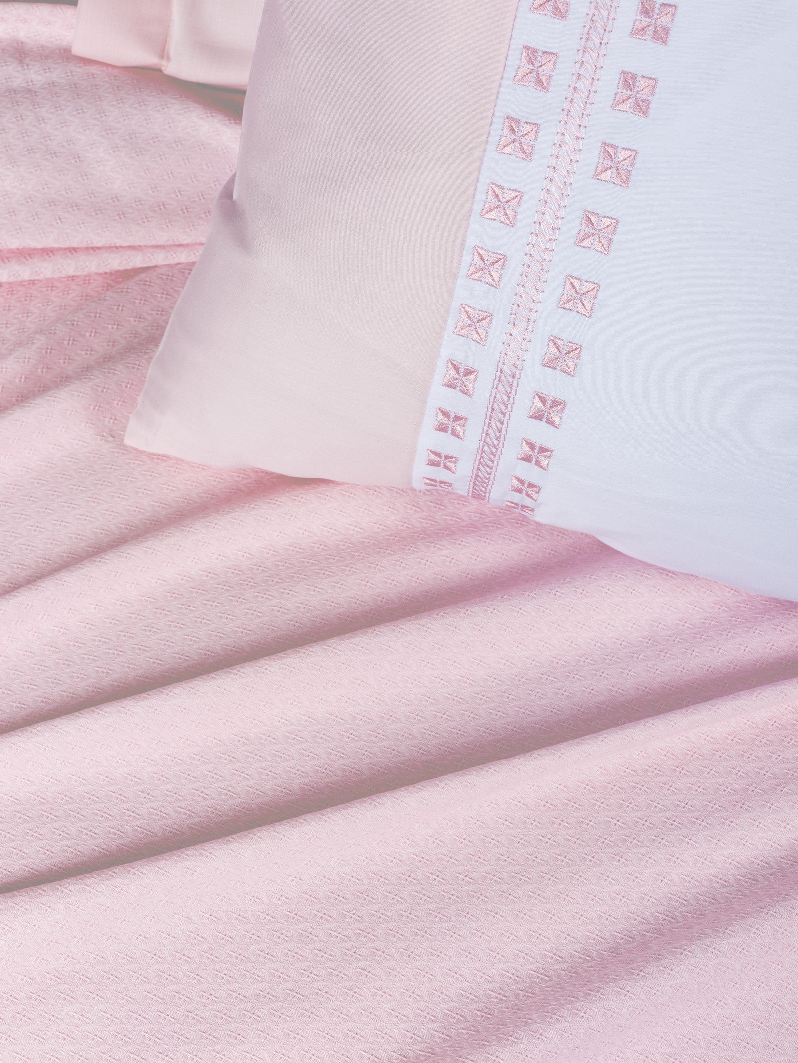 Cotton Box-Lusso Bambu Çift Kişilik Pike Takımı Spruce Pudra-Pike Takımı-3-Milagron.com