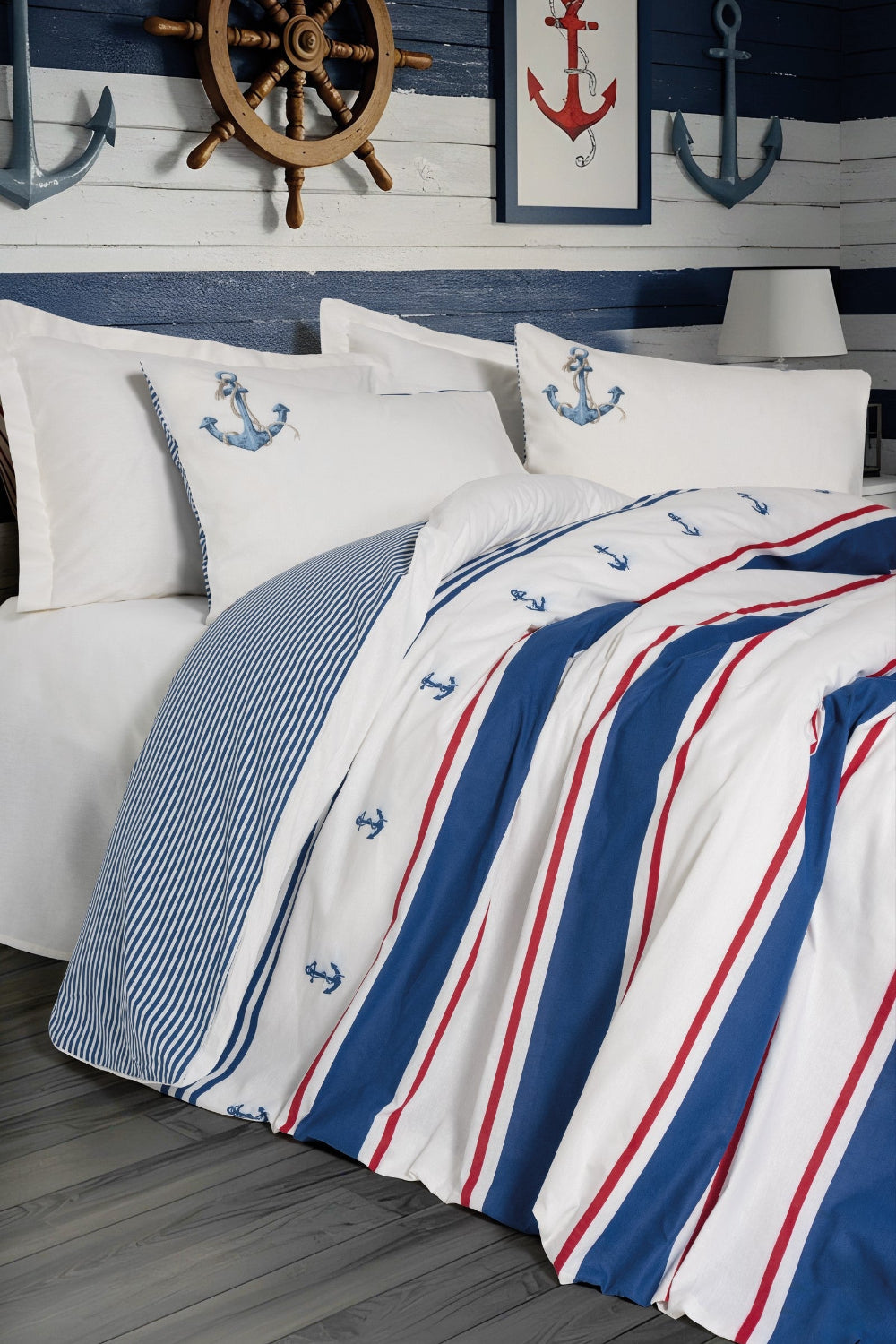 Cotton Box-Maritime Çift Kişilik Nevresim Takımı Brine Ekru-Nevresim Takımı-1-Milagron.com