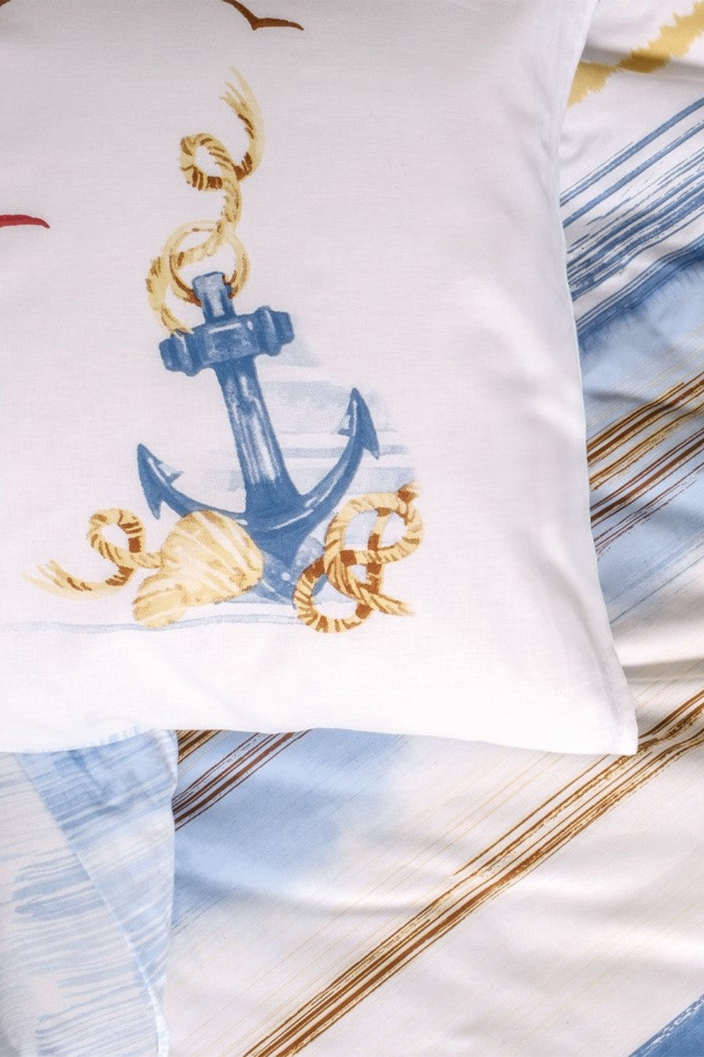 Cotton Box-Maritime Tek Kişilik Nevresim Takımı Moreno Mavi-Nevresim Takımı-2-Milagron.com