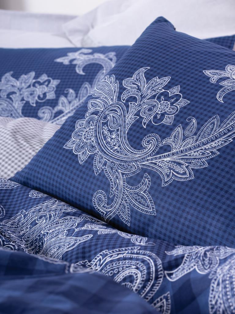 Cotton Box-Masculine Çift Kişilik Nevresim Takımı Bitsy Lacivert-Nevresim Takımı-2-Milagron.com