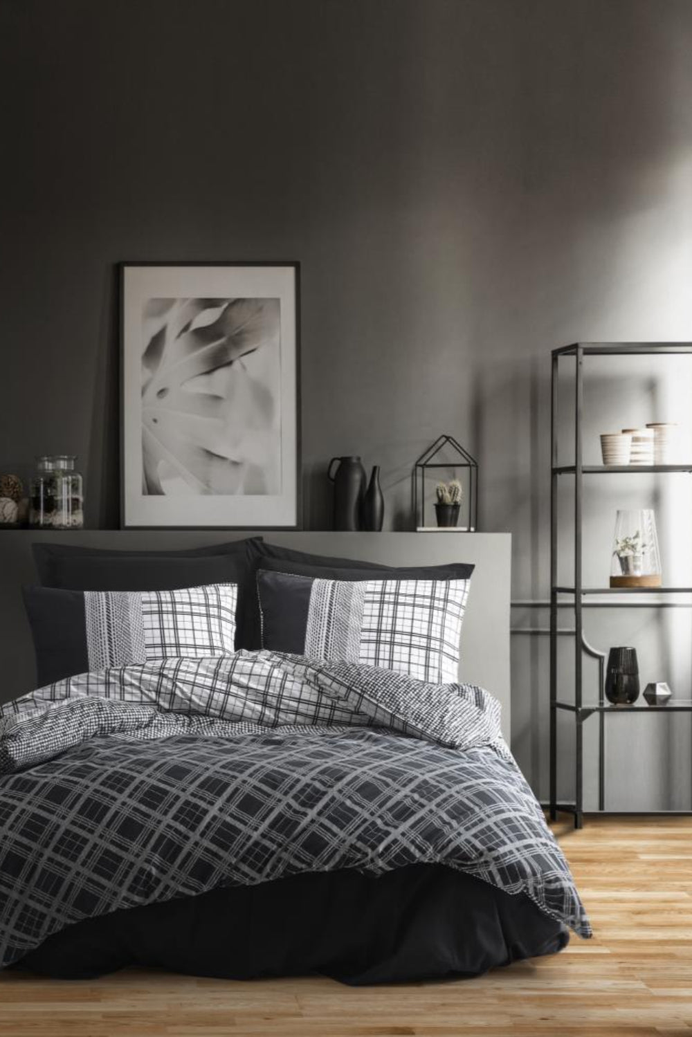 Cotton Box-Masculine Tek Kişilik Nevresim Takımı Carlos Siyah-Nevresim Takımı-1-Milagron.com