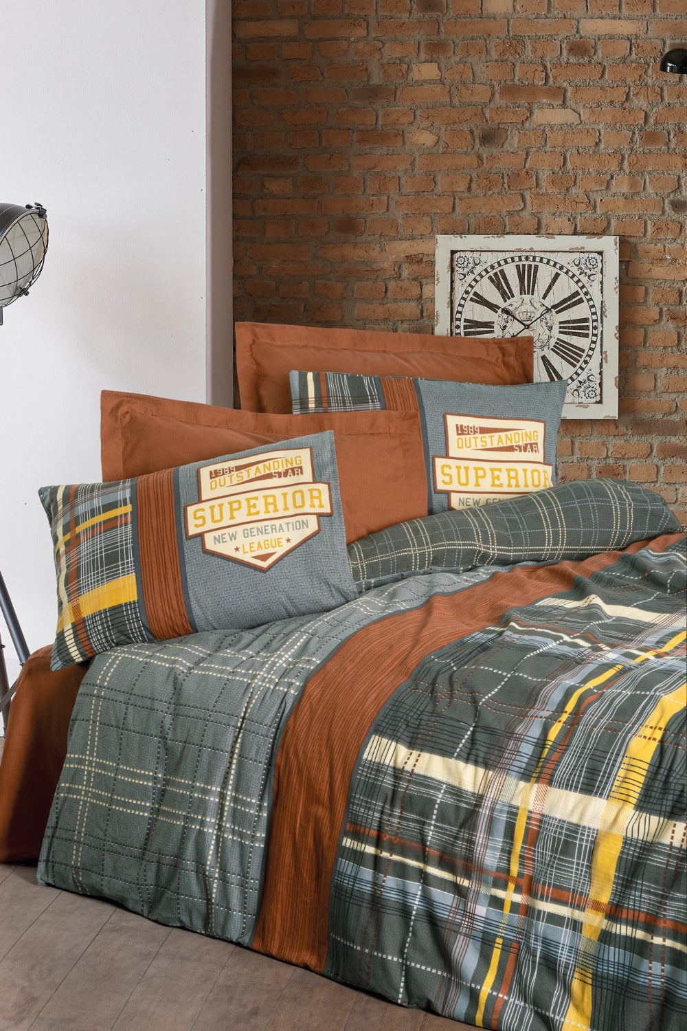 Cotton Box-Masculine Tek Kişilik Nevresim Takımı Ramiro Tarçın-Nevresim Takımı-1-Milagron.com