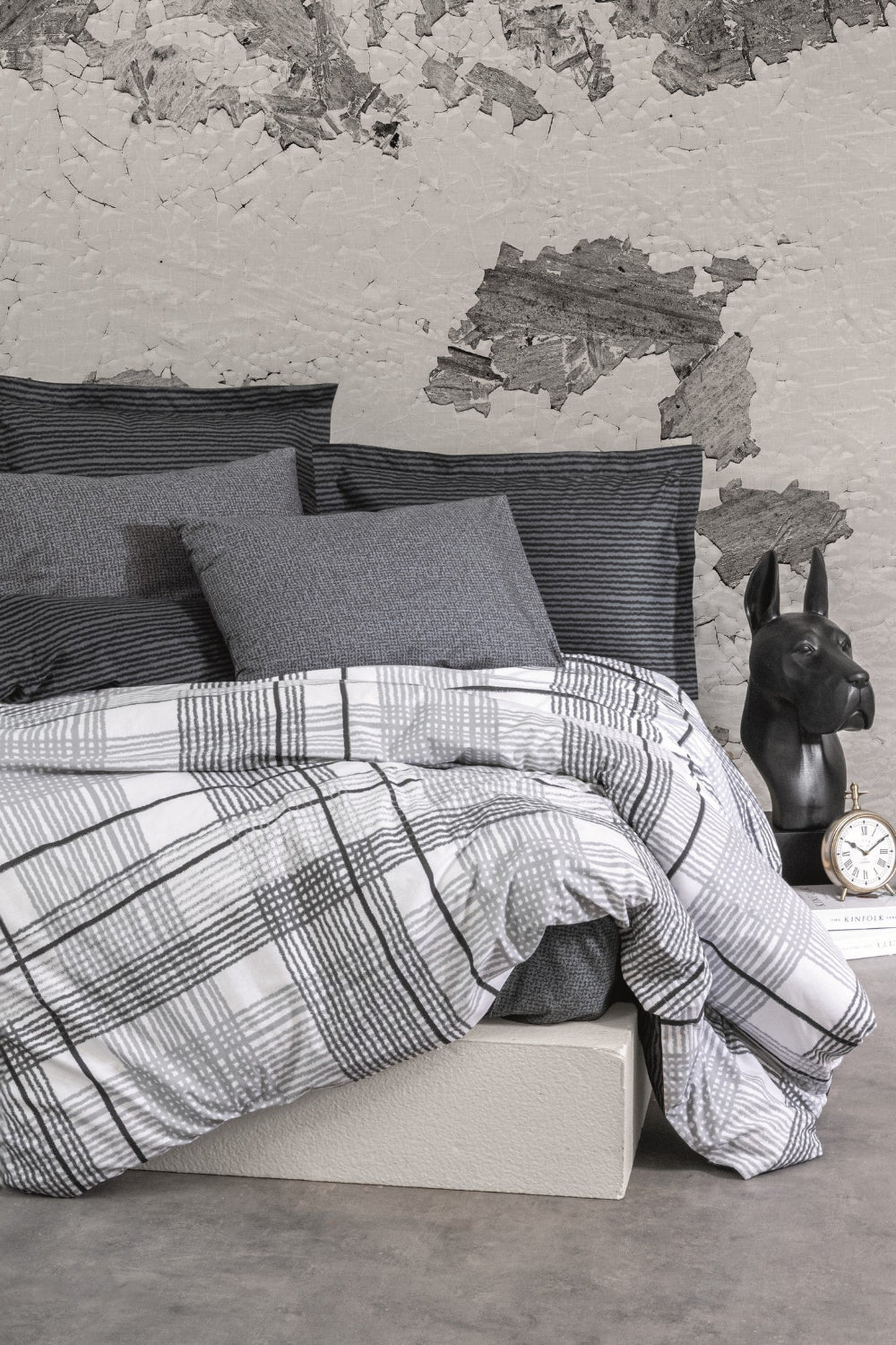 Cotton Box-Modern Çift Kişilik Nevresim Takımı Will Antrasit-Nevresim Takımı-1-Milagron.com