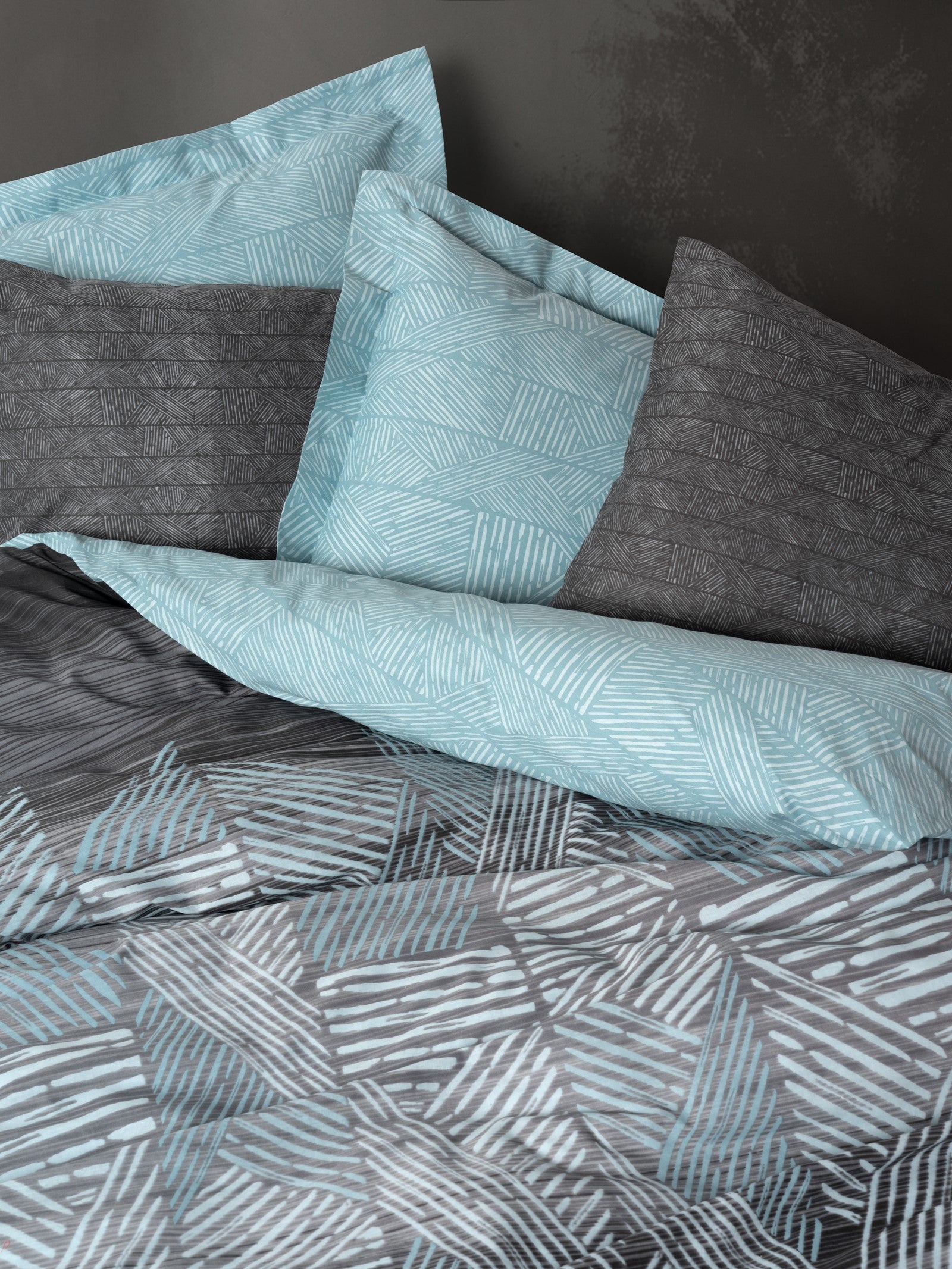 Cotton Box-Modern Tek Kişilik Nevresim Takımı Arel Antrasit-Nevresim Takımı-2-Milagron.com