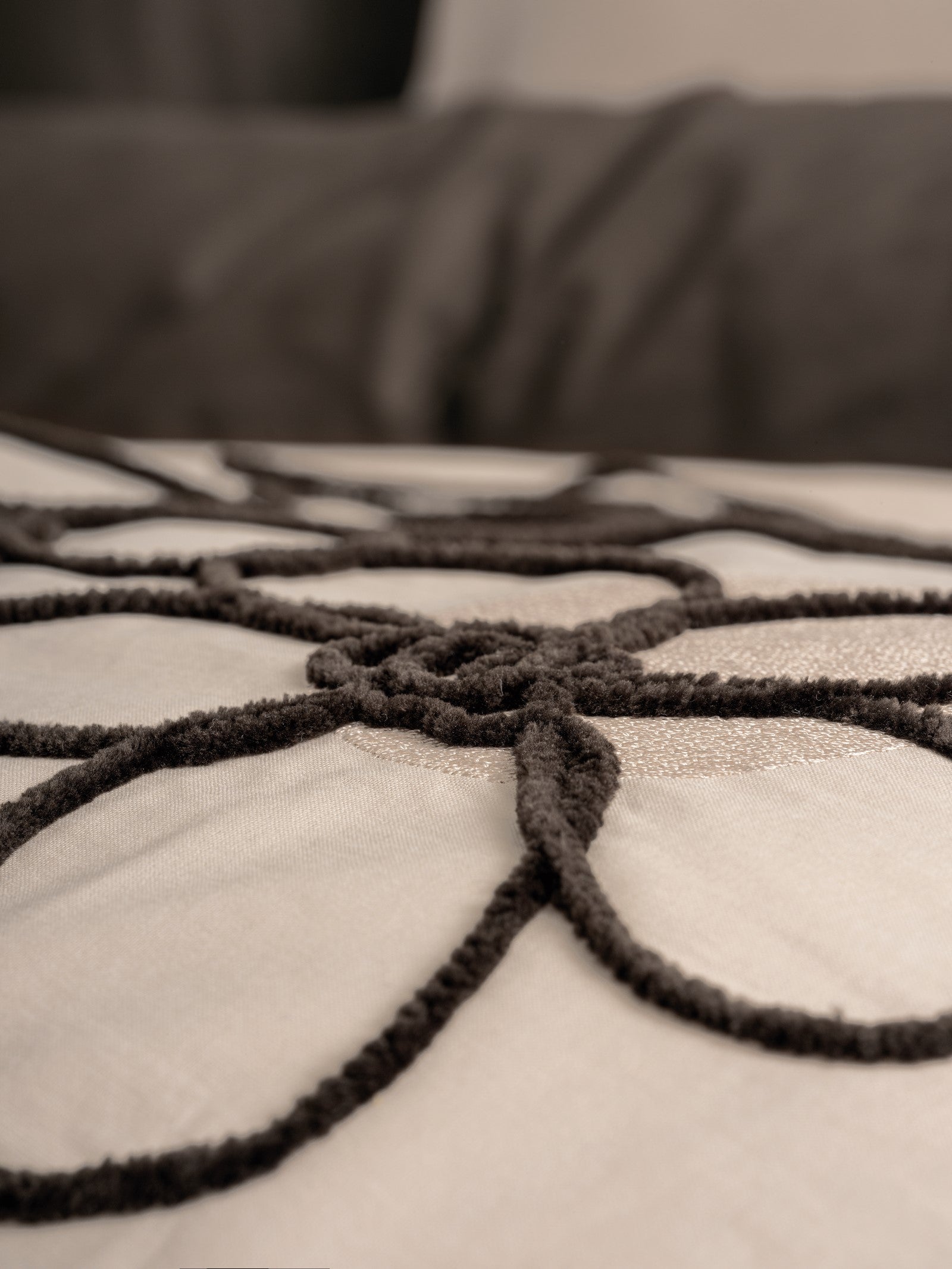 Cotton Box-Nakışlı Ranforce Çift Kişilik Nevresim Takımı Panos Kahve-Nevresim Takımı-3-Milagron.com