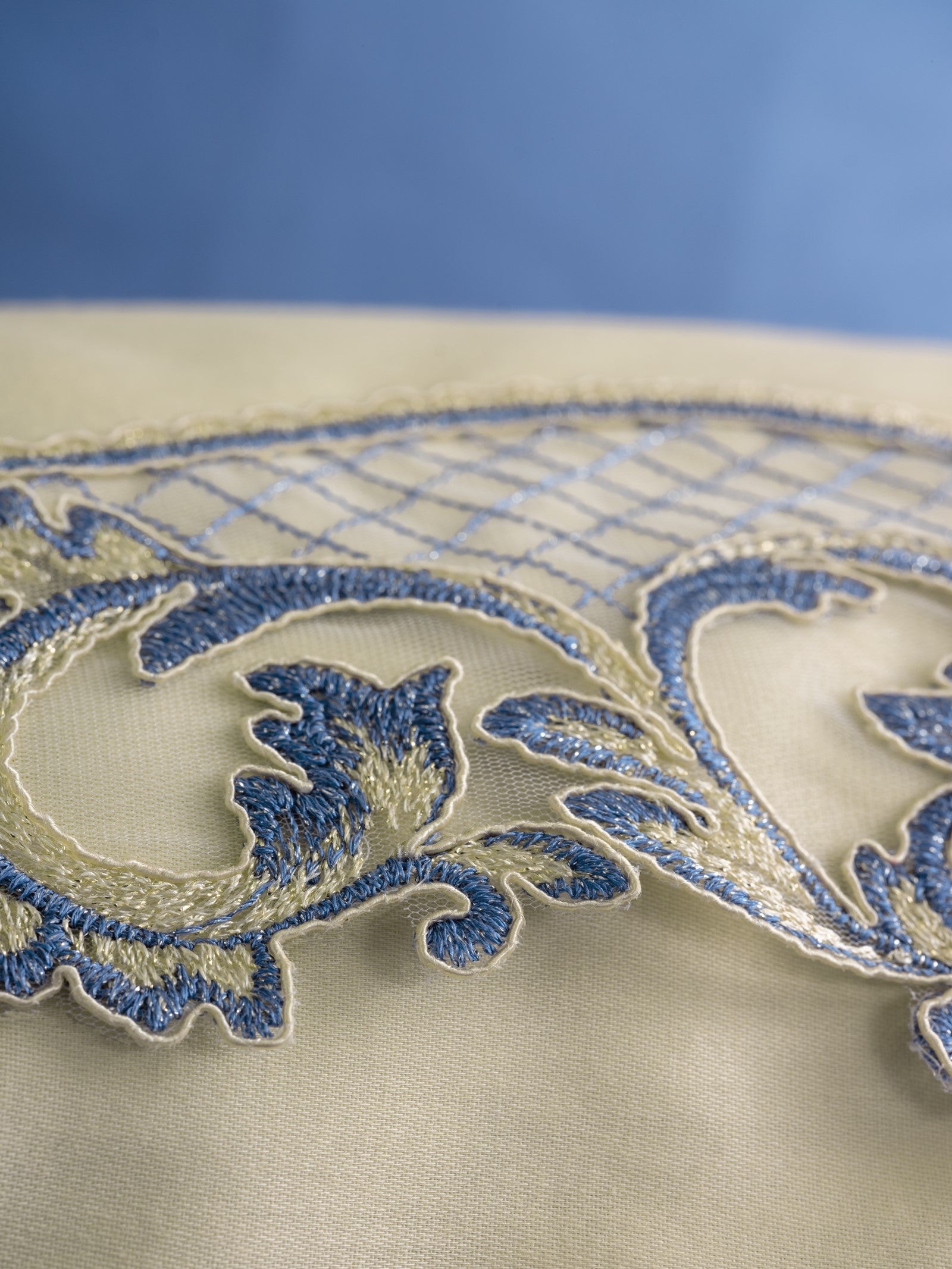 Cotton Box-Nakışlı Saten Çift Kişilik Nevresim Takımı Amaya Bej-Nevresim Takımı-3-Milagron.com