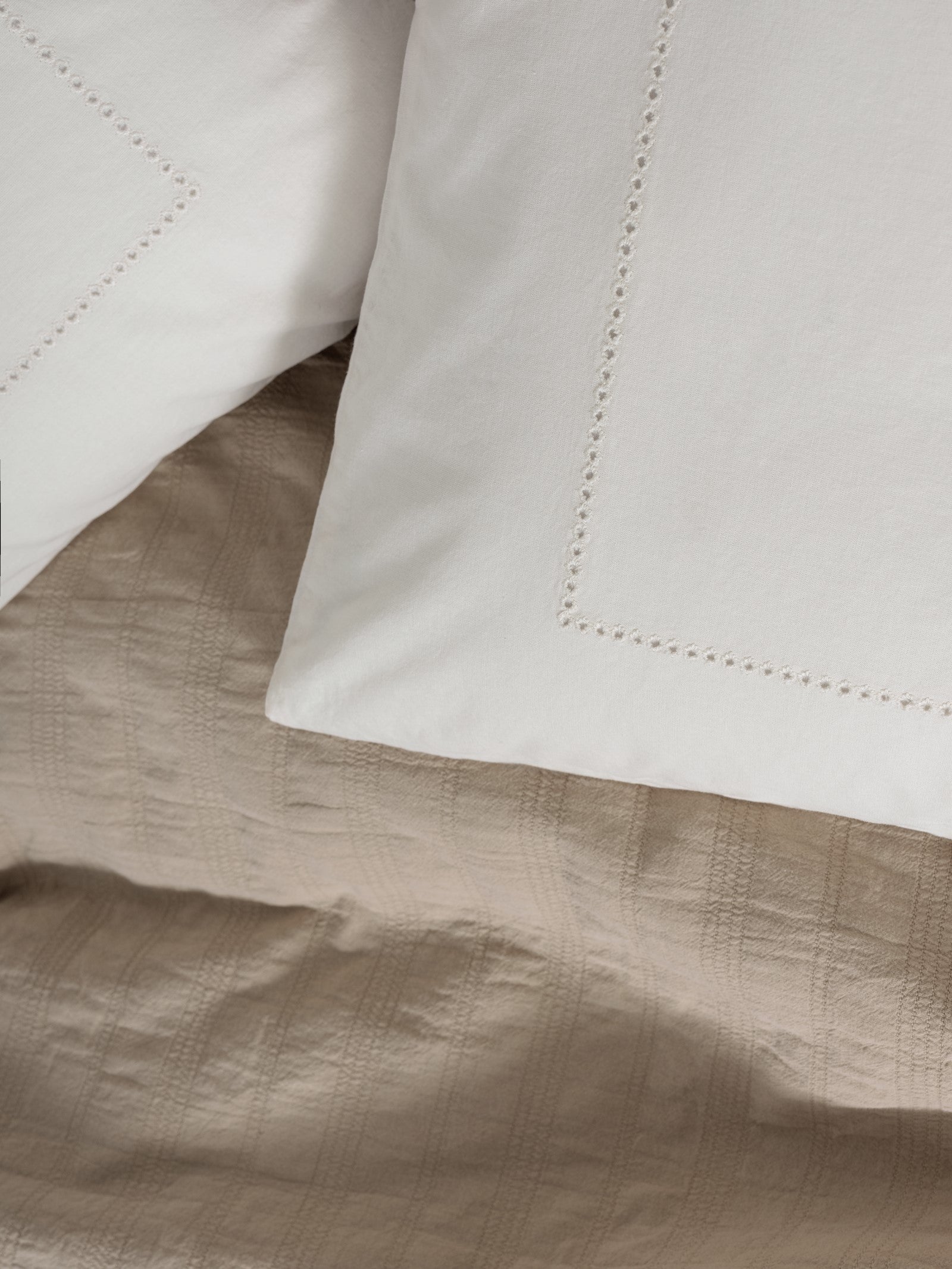 Cotton Box-Cotton Box Natura çift Kişilik Yatak örtüsü/Pike Takımı Vilo Bej-Pikeli Nevresim Takımı-5-Milagron.com