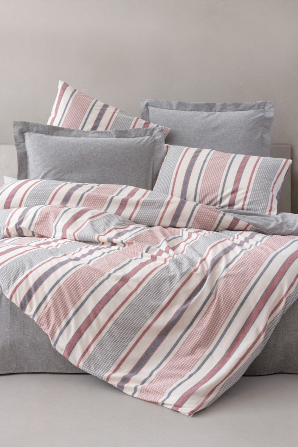 Cotton Box-Natureforce İpliği Boyalı Tek Kişilik Nevresim Takımı Duo Mavi-Nevresim Takımı-1-Milagron.com