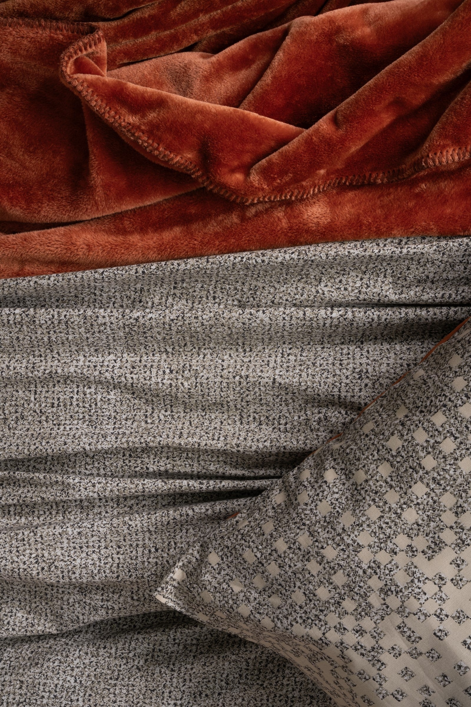 Cotton Box-Oyster Battaniyeli Çift Kişilik Nevresim Takımı Tarçın-Nevresim Takımı-3-Milagron.com