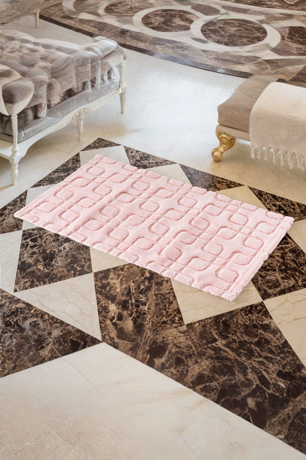 Cotton Box-Pamuklu Paspas Fila Pudra 60x100-Paspas-1-Milagron.com