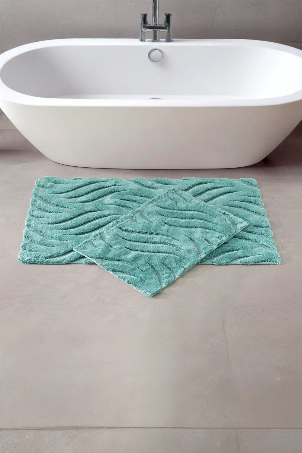 Cotton Box-Pamuklu Paspas Seti Skay Mint 60x100+40x60-Paspas-1-Milagron.com