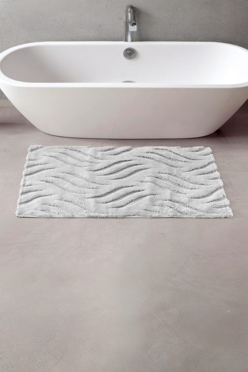 Cotton Box-Pamuklu Paspas Skay Açık Gri 60x100-Paspas-1-Milagron.com