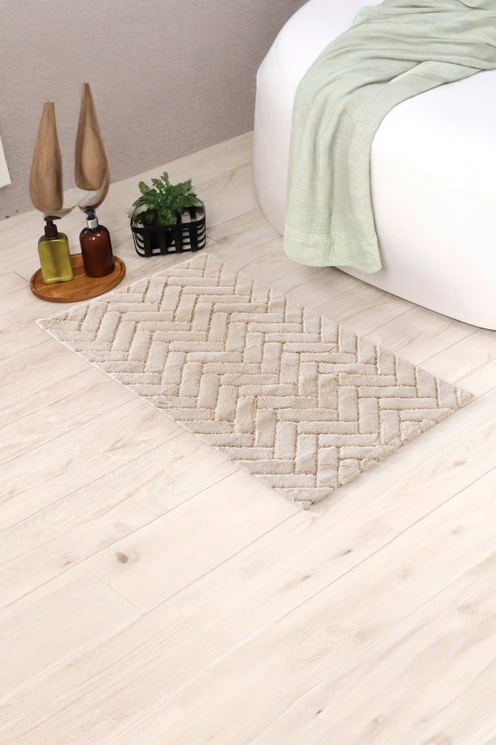 Cotton Box-Pamuklu Paspas Zibby Bej 60x100-Paspas-1-Milagron.com