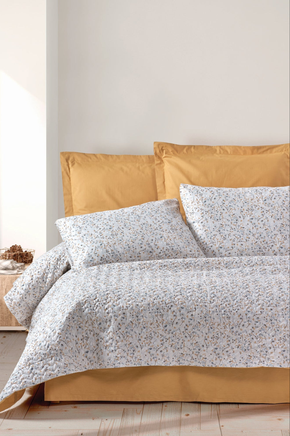 Cotton Box-Petite Çift Kişilik Complete Set Posy Bej-Nevresim Takımı-1-Milagron.com