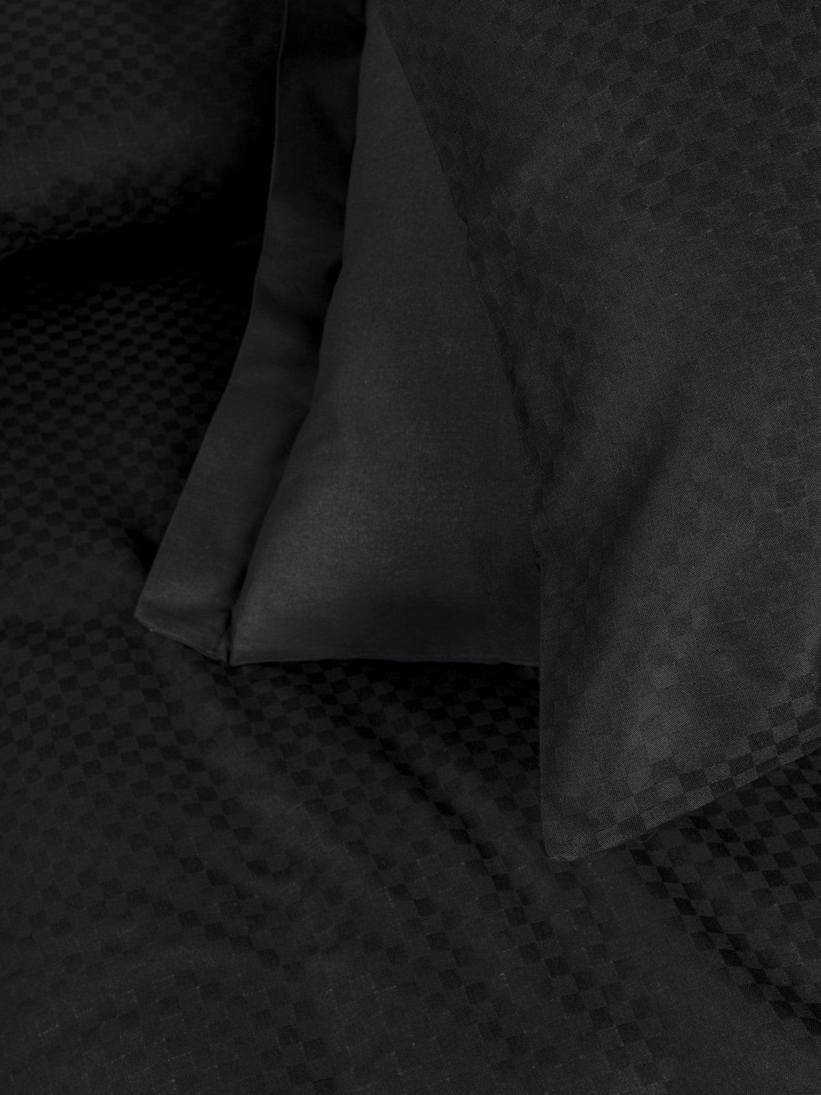 Cotton Box-Plaid Ranforce Çift Kişilik Nevresim Takımı Siyah-Nevresim Takımı-3-Milagron.com