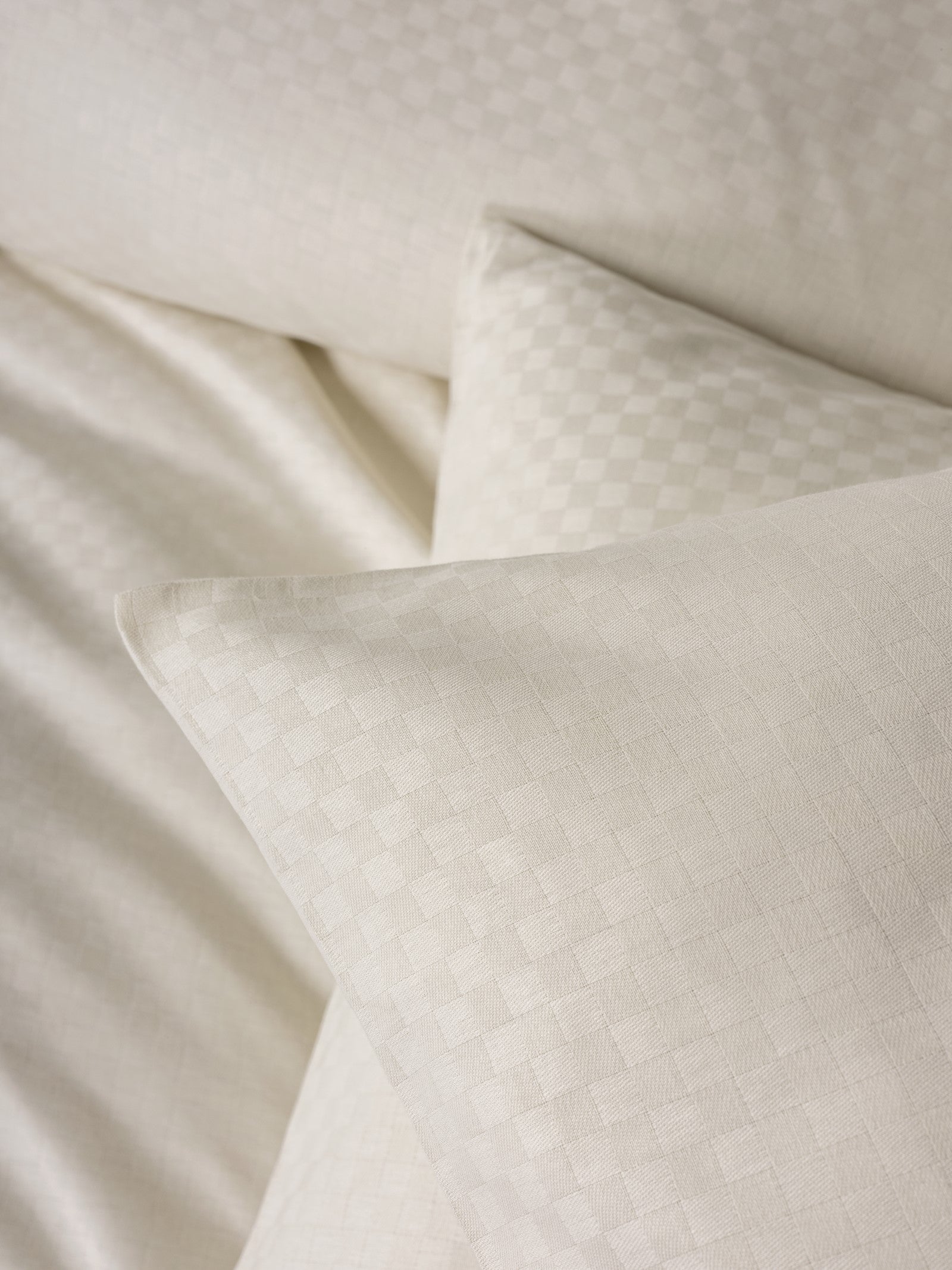 Cotton Box-Plaid Ranforce Tek Kişilik Nevresim Takımı Krem-Nevresim Takımı-4-Milagron.com