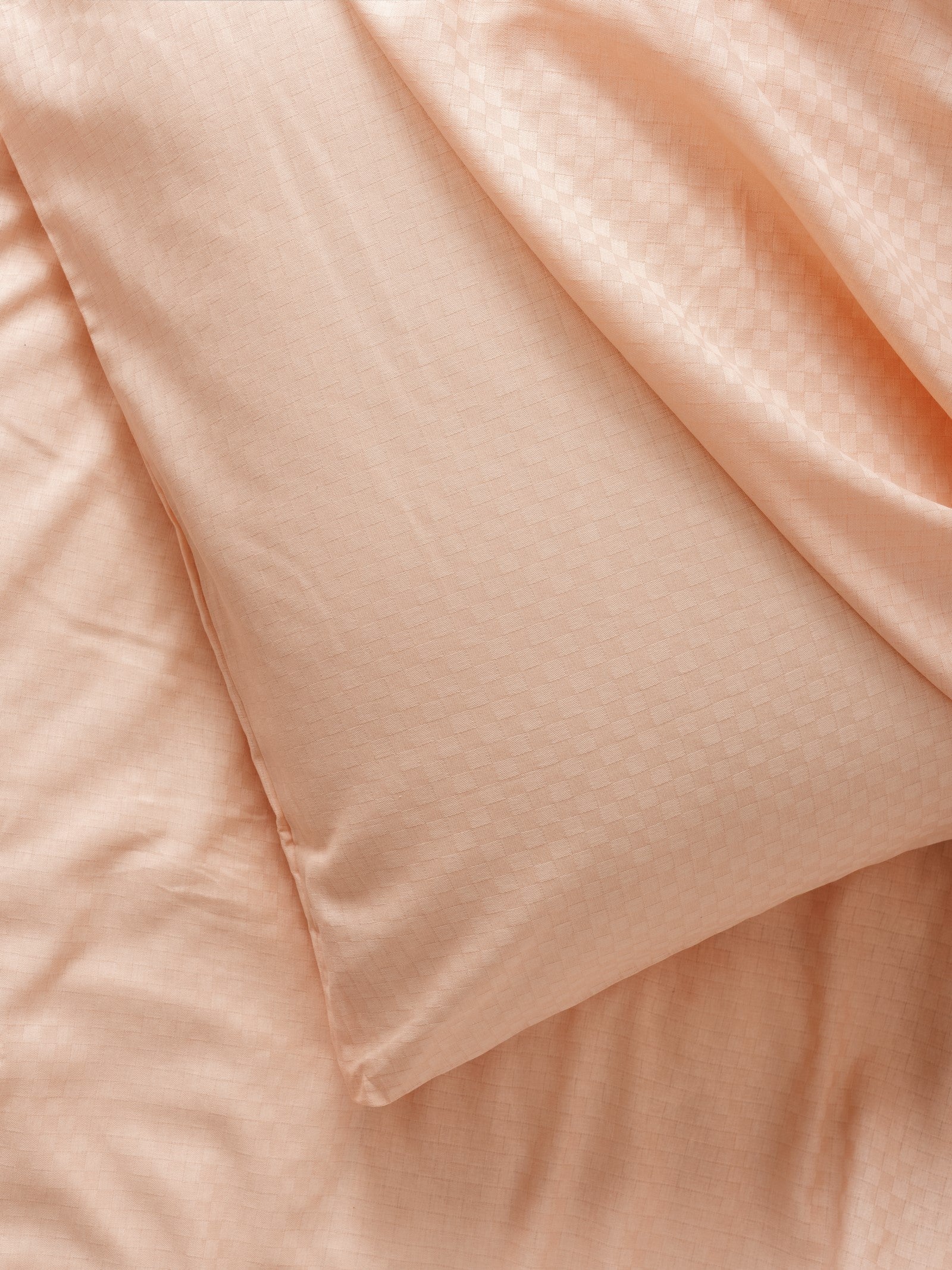 Cotton Box Plaid Ranforce Tek Kişilik Nevresim Takımı Plaid Somon