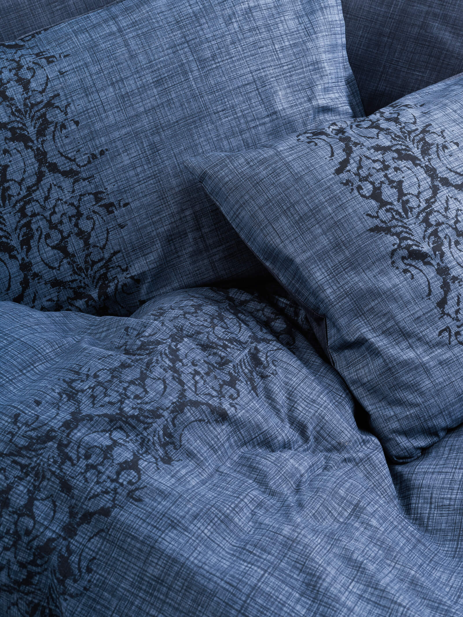 Cotton Box-Plain Çift Kişilik Nevresim Takımı Sooty Denim-Nevresim Takımı-2-Milagron.com