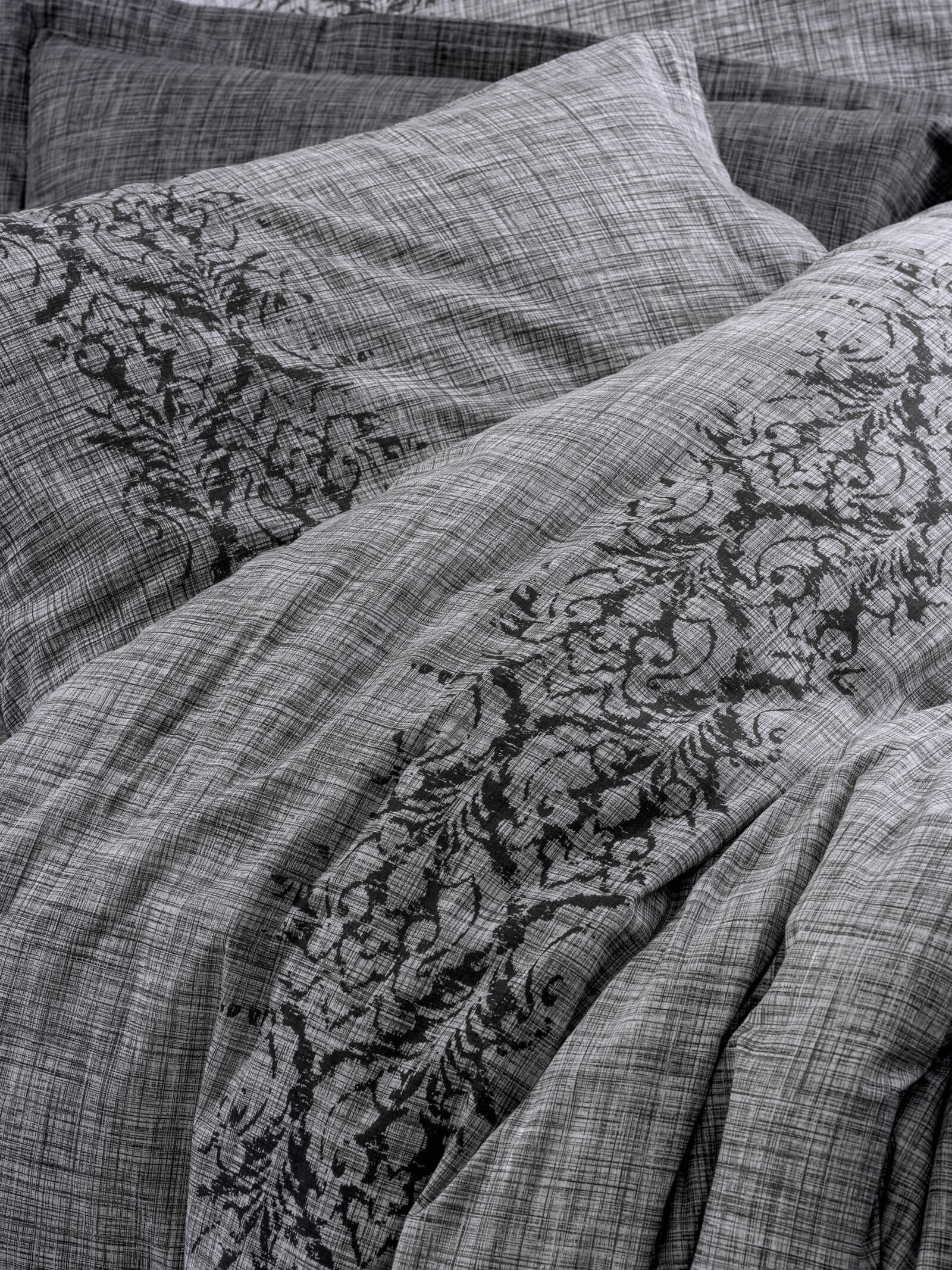 Cotton Box-Plain Çift Kişilik Nevresim Takımı Sooty Gri-Nevresim Takımı-2-Milagron.com