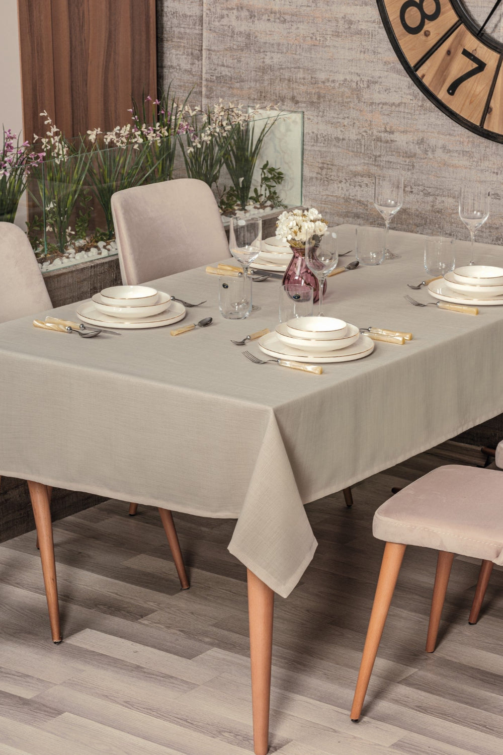 Cotton Box-Cotton Box Plain Masa örtüsü Bej 155x160-Masa Örtüsü-1-Milagron.com