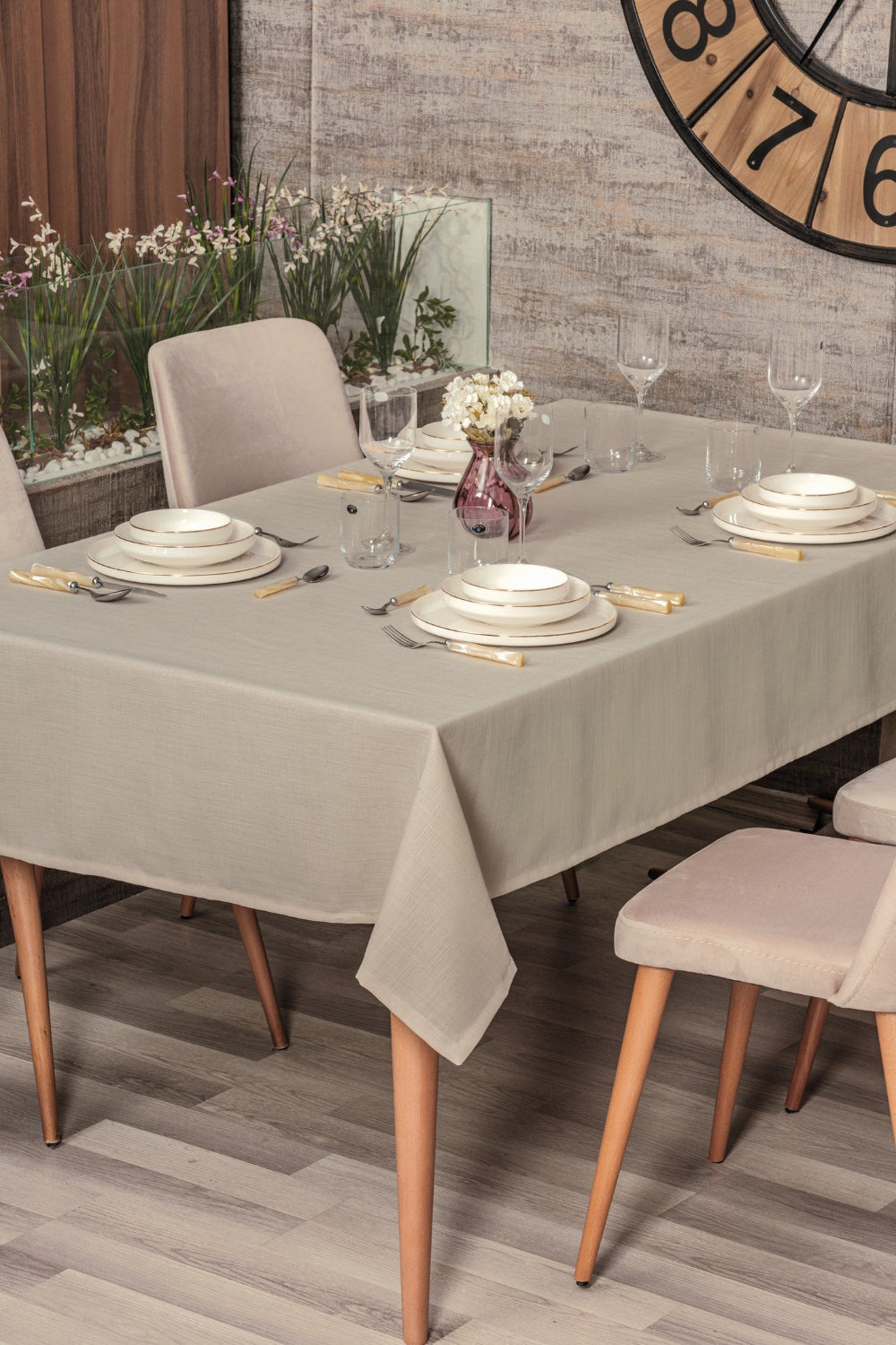 Cotton Box-Cotton Box Plain Masa örtüsü Bej 155x220-Masa Örtüsü-1-Milagron.com