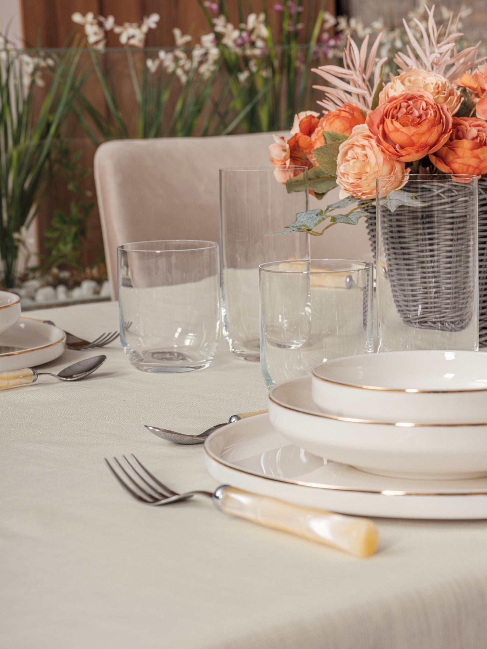 Cotton Box-Cotton Box Plain Masa örtüsü Krem 155x220-Masa Örtüsü-2-Milagron.com