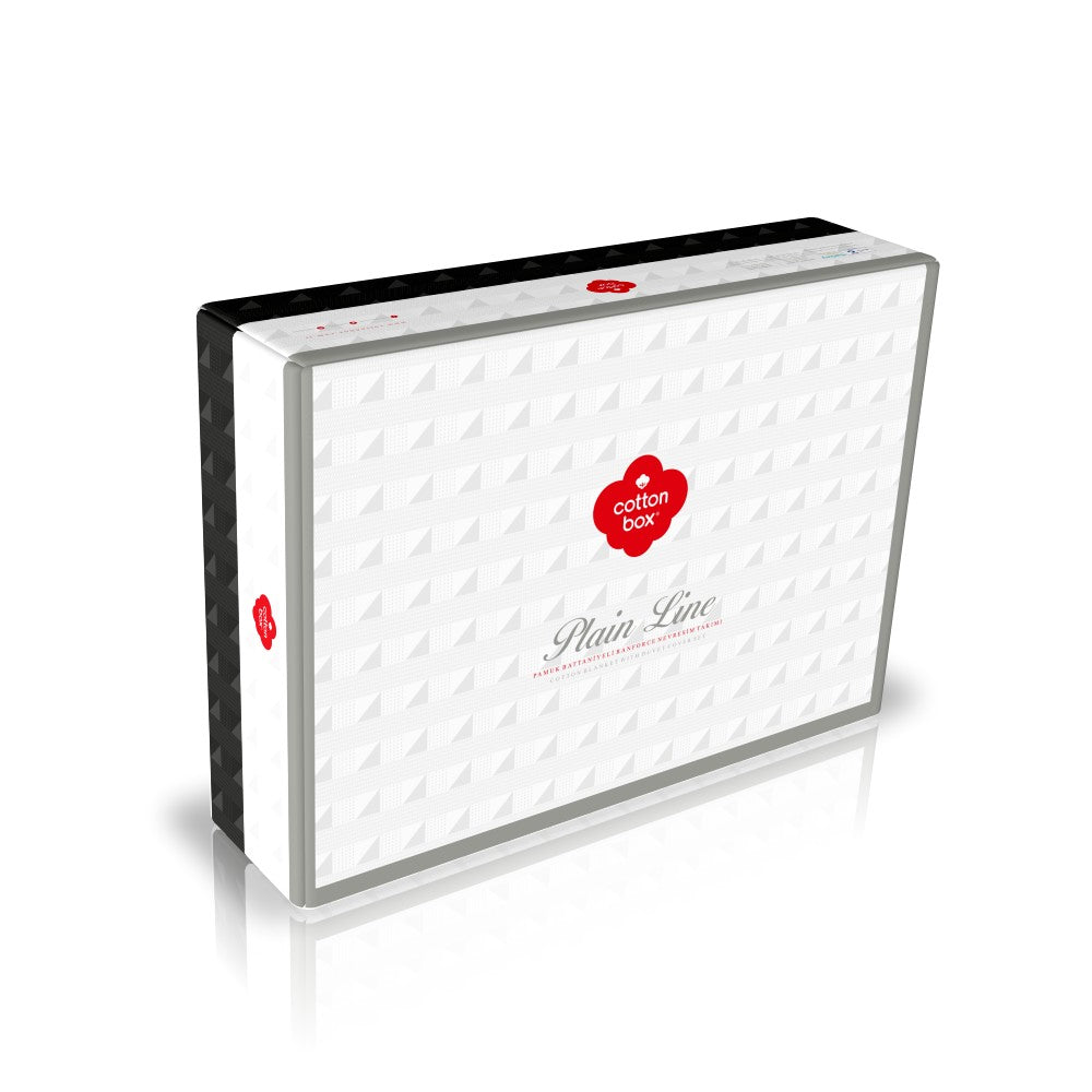 Cotton Box-Plain Pamuk Battaniyeli Tek Kişilik Nevresim Takımı Shadow Bordo-Nevresim Takımı-2-Milagron.com