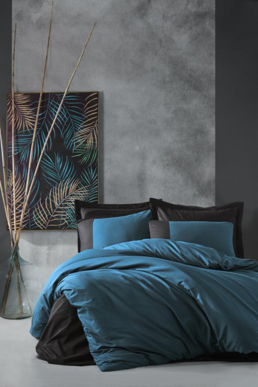 Cotton Box-Plain Tek Kişilik Nevresim Takımı Petrol Siyah-Nevresim Takımı-1-Milagron.com